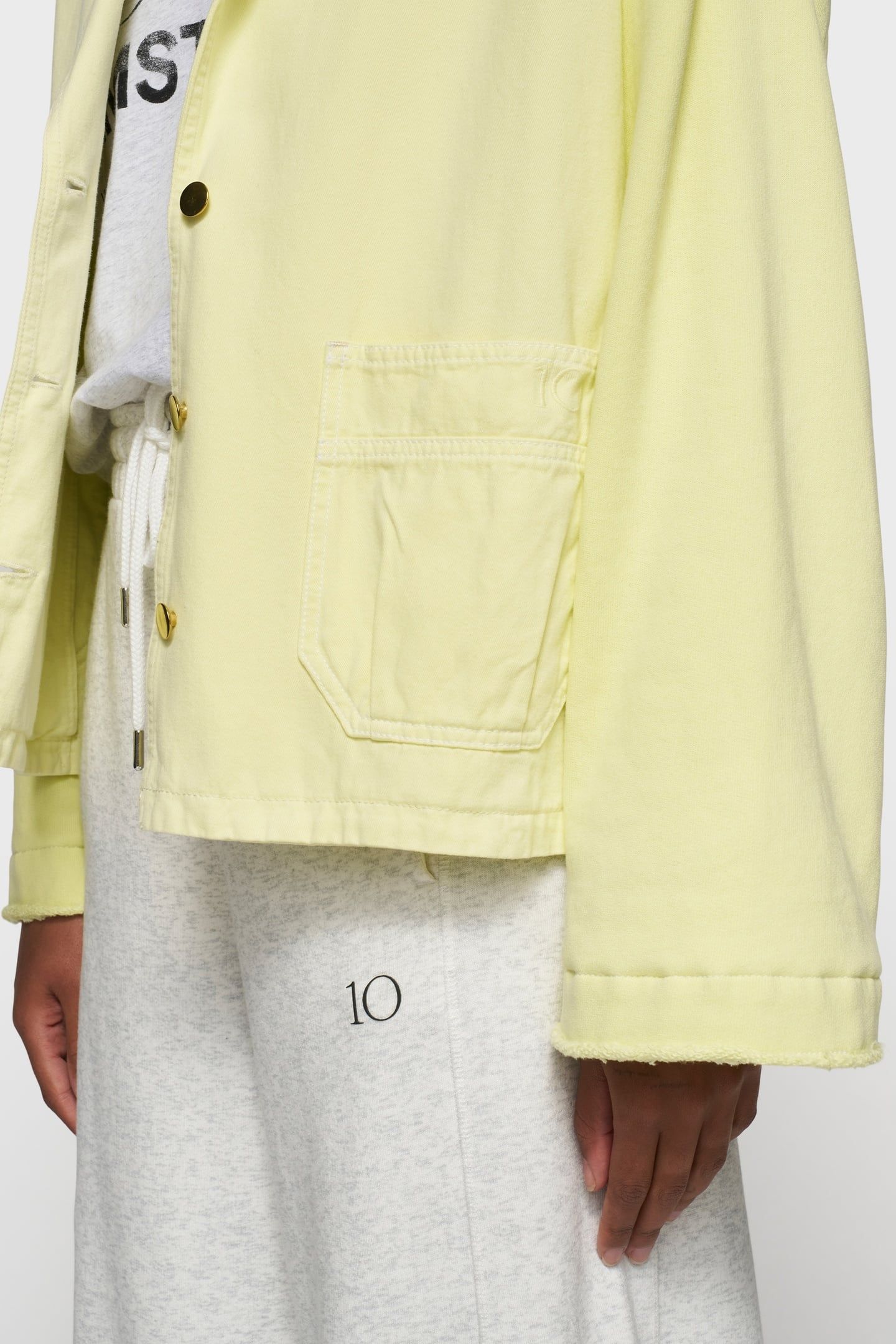BOXY JACKET TWILL PASTEL YELLOW 7