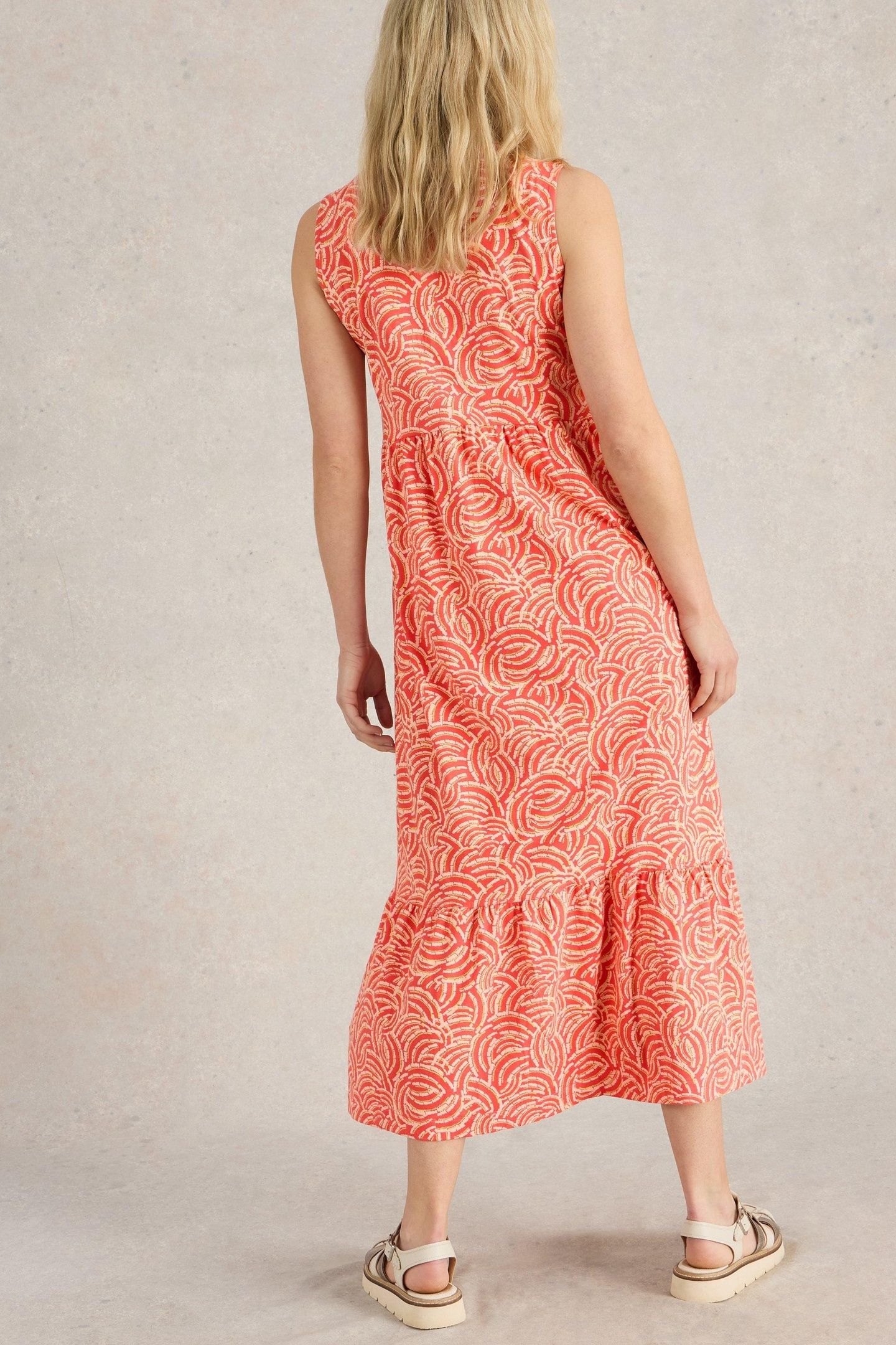 CAMERON JERSEY MAXI DRESS RED PRINT 2