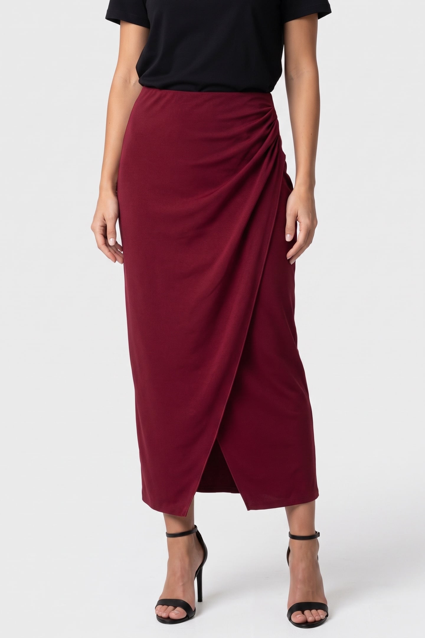 TRISH POLY INTERLOCK SKIRT PINK 1