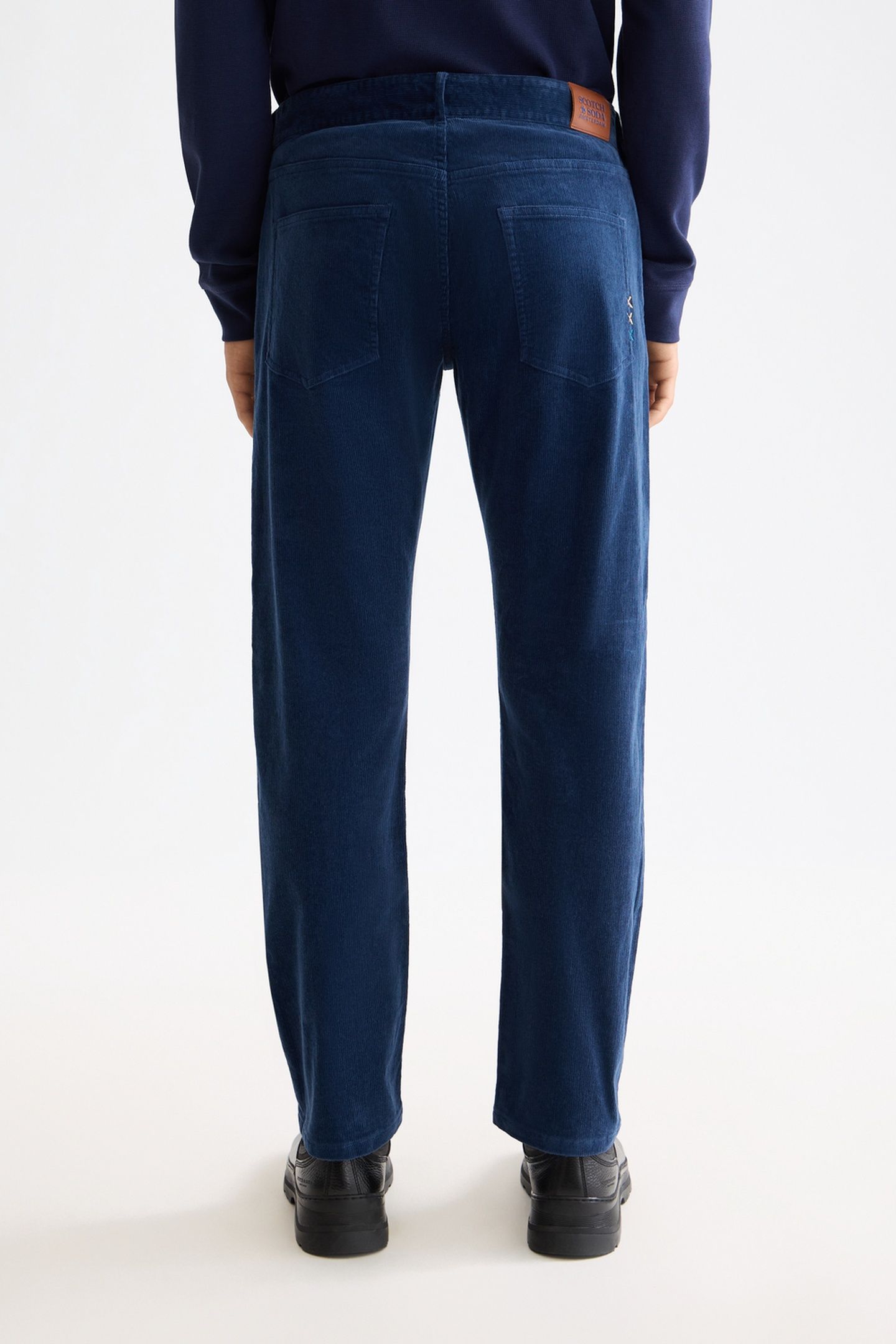 THE ZEE STRAIGHT JEANS IN COLOURED CORDUROY INSIGNIA BLUE 3