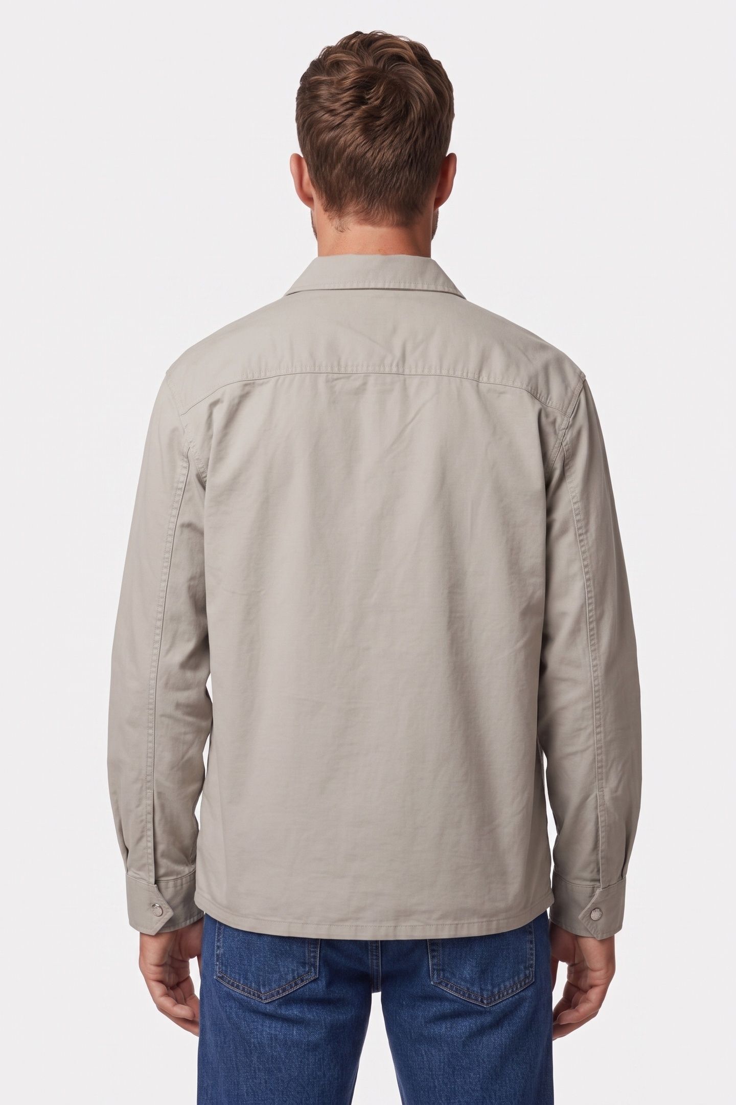LONG SLEEVE UTILITY RELAXED OVERSHIRT FOREST FOG 2