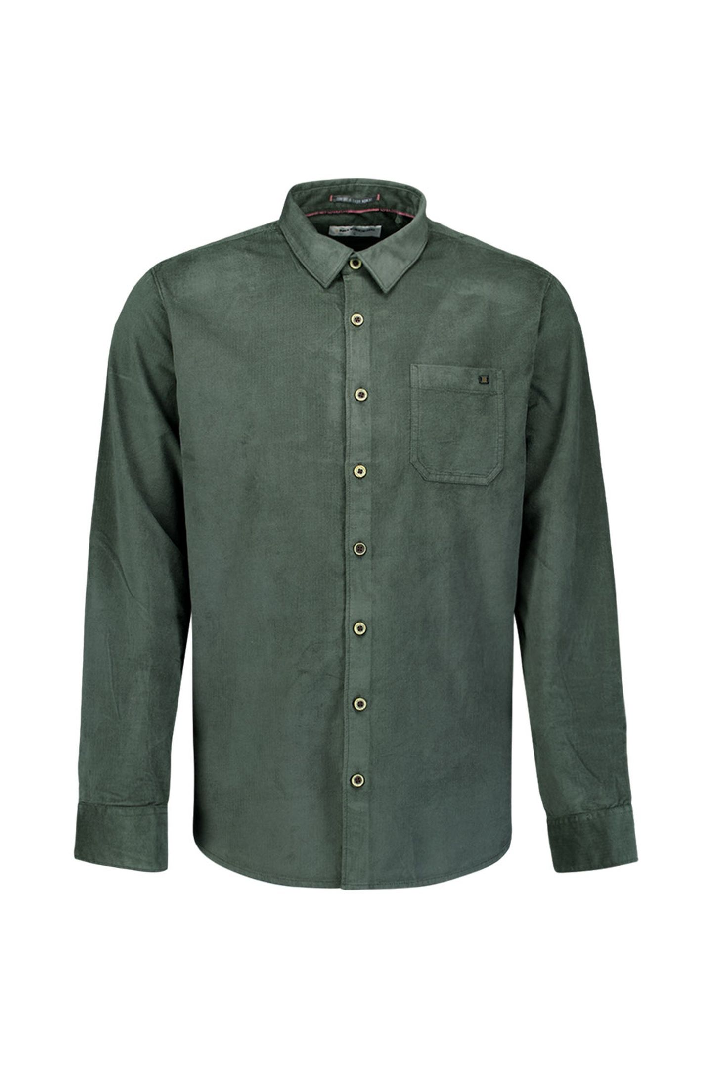 SHIRT SOLID FINE HERRINGBONE DARK GREEN 5