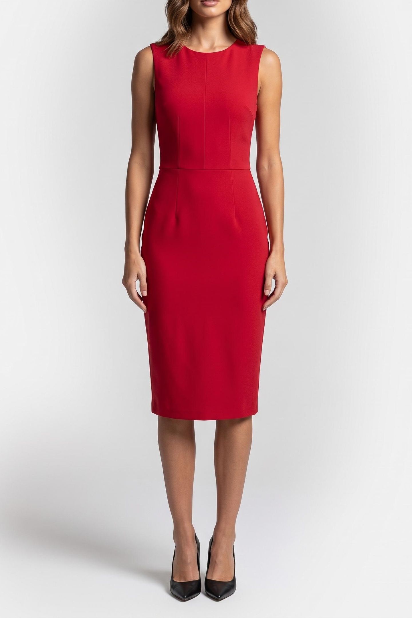 GWEN SL ZIP MIDI DRESS SAMBA RED VIBES 2