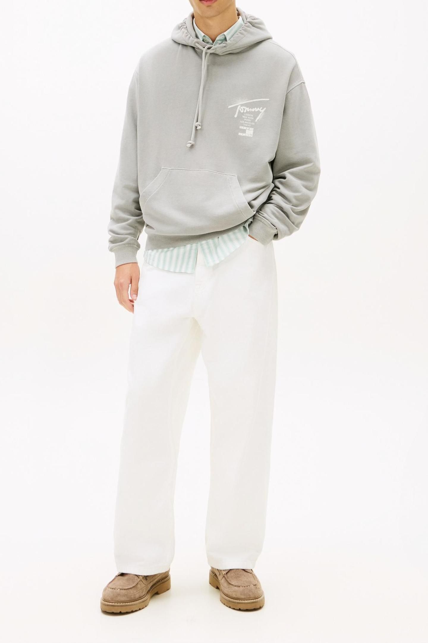 RELAXED NEON WASHED HOODIE GRAVEL GREY 2