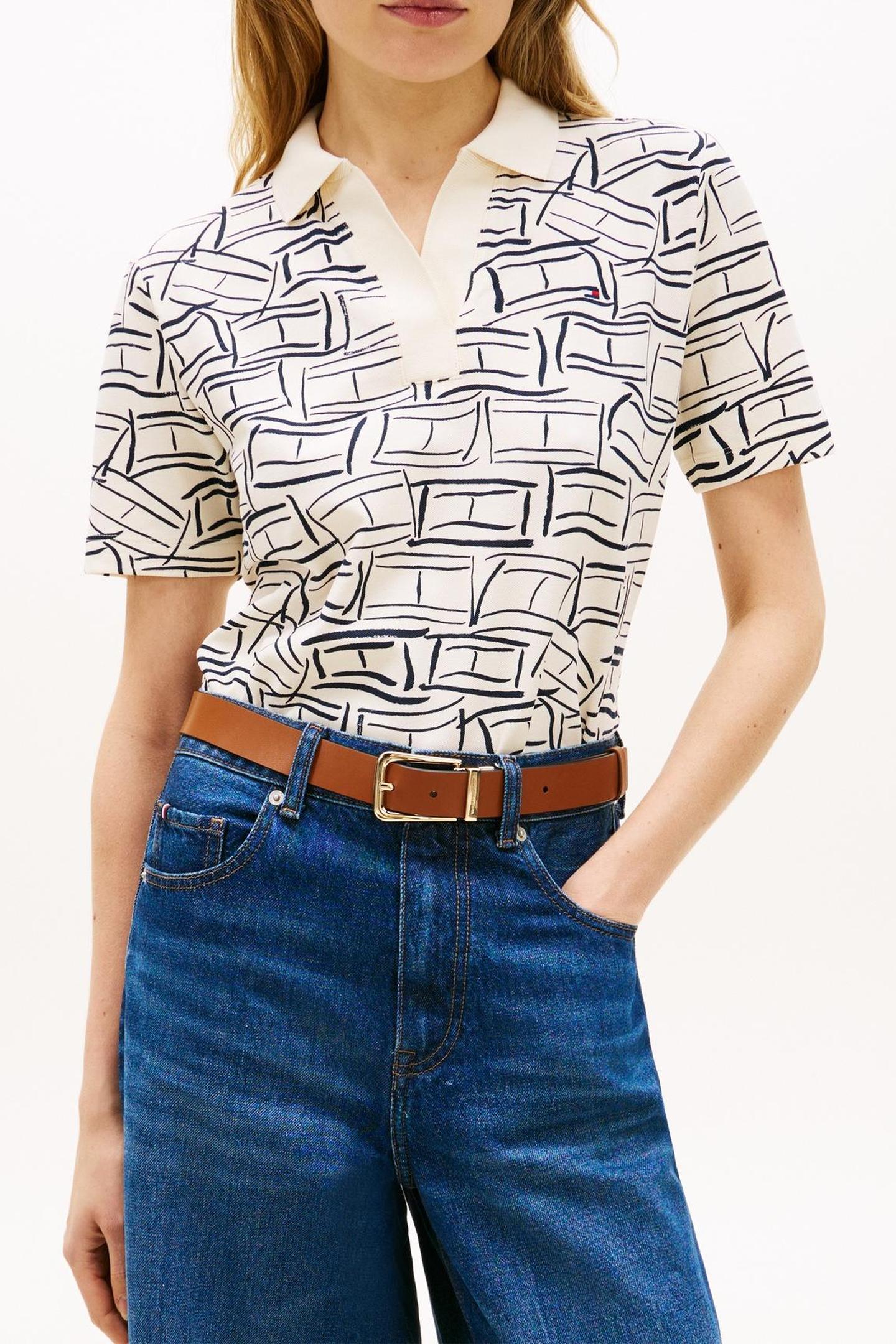1985 REGULAR PIQUE POLO FLAG FEATHERS CALICO 1