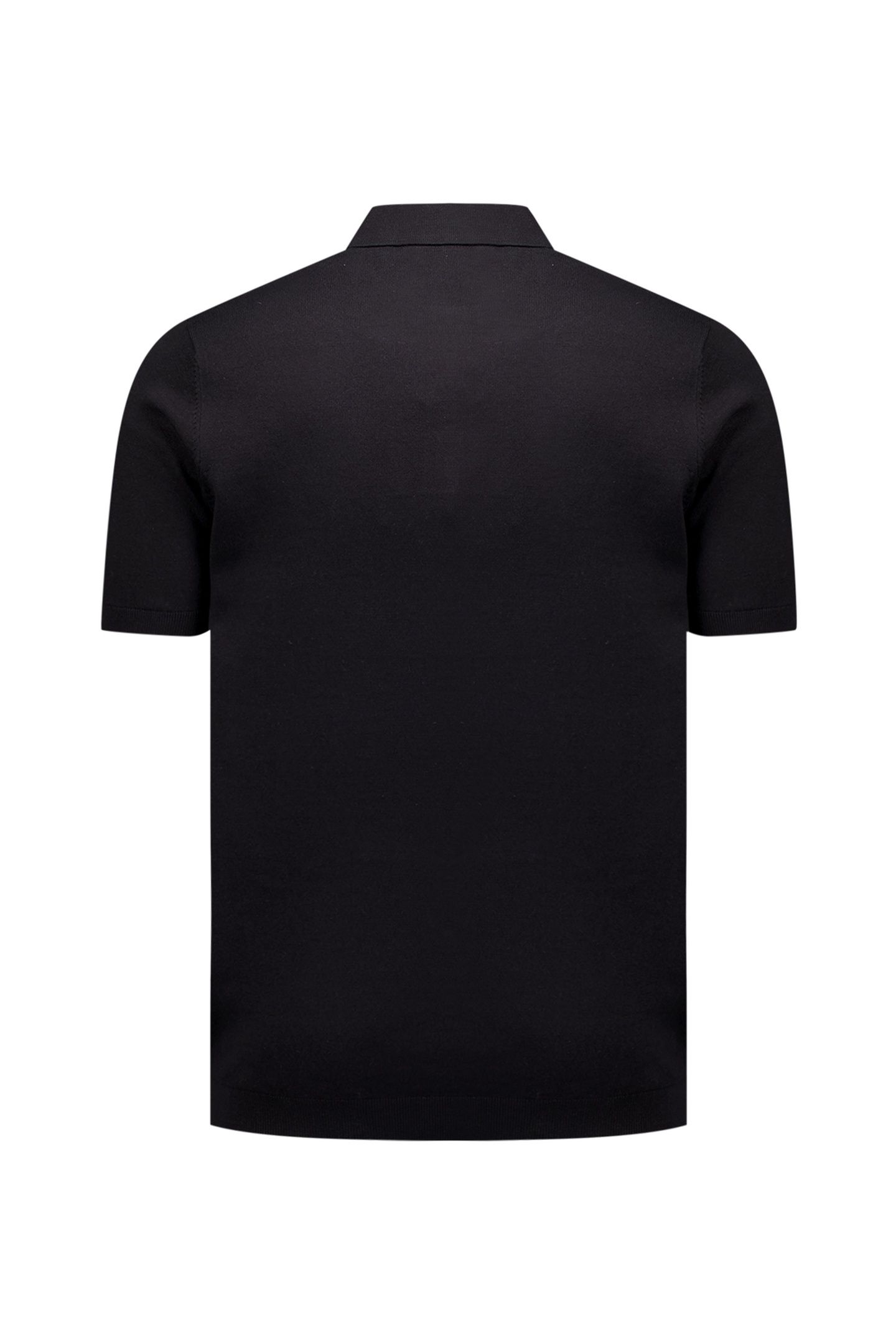 PULLOVER SHORT SLEEVE POLO SOLID BLACK 5