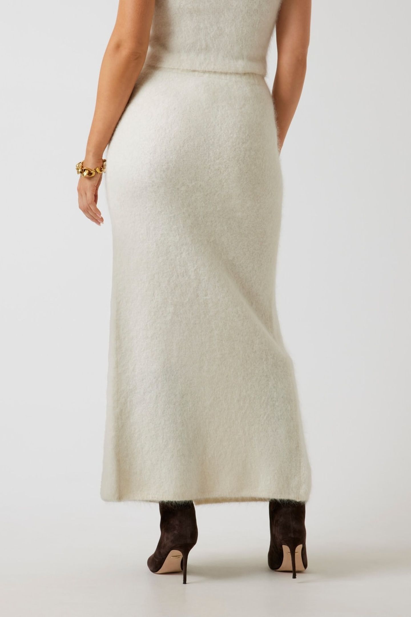 AGNES PENCIL SKIRT S MACADAMIA MULTI 4