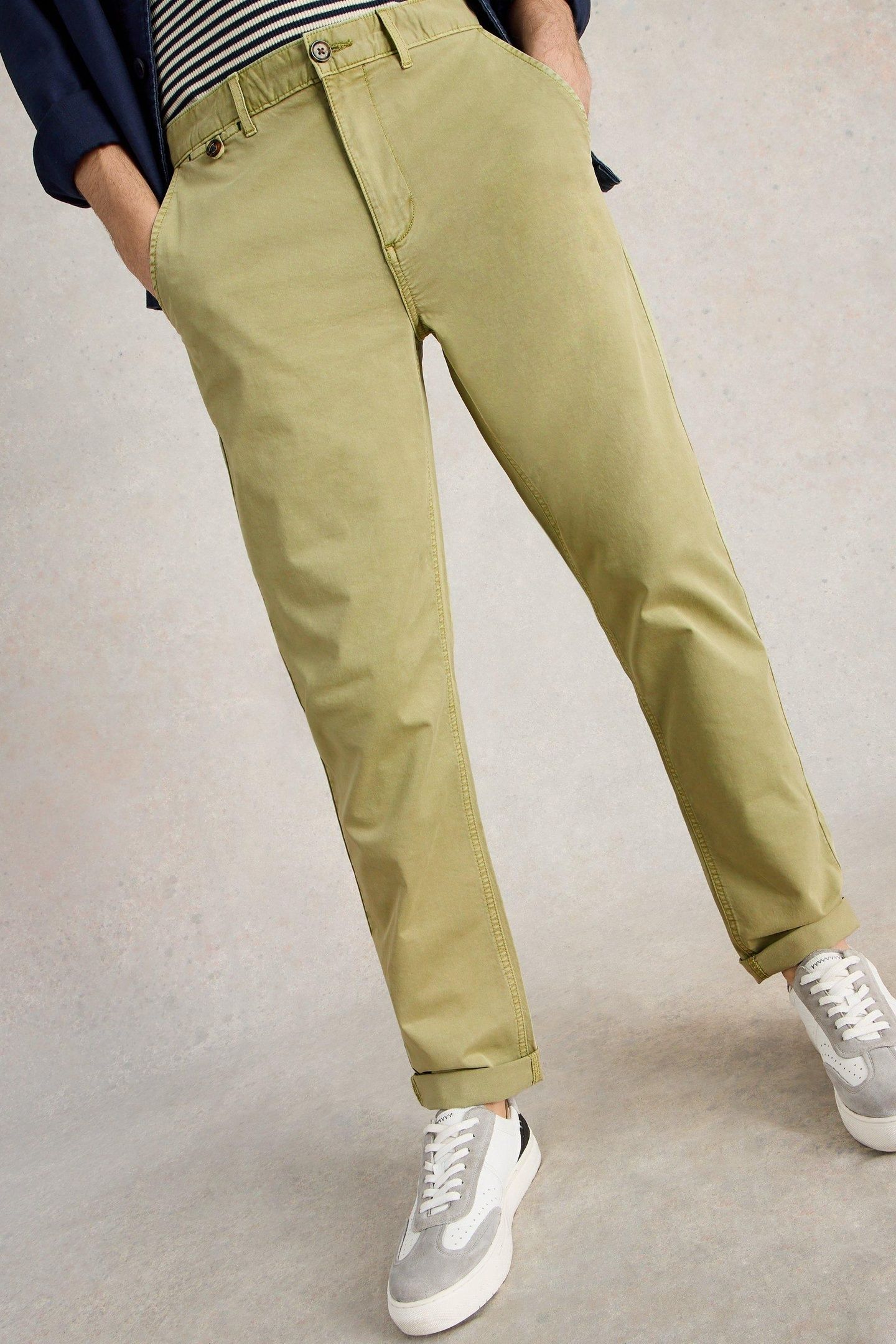 SUTTON ORGANIC CHINO TROUSER LIGHT GREEN 7