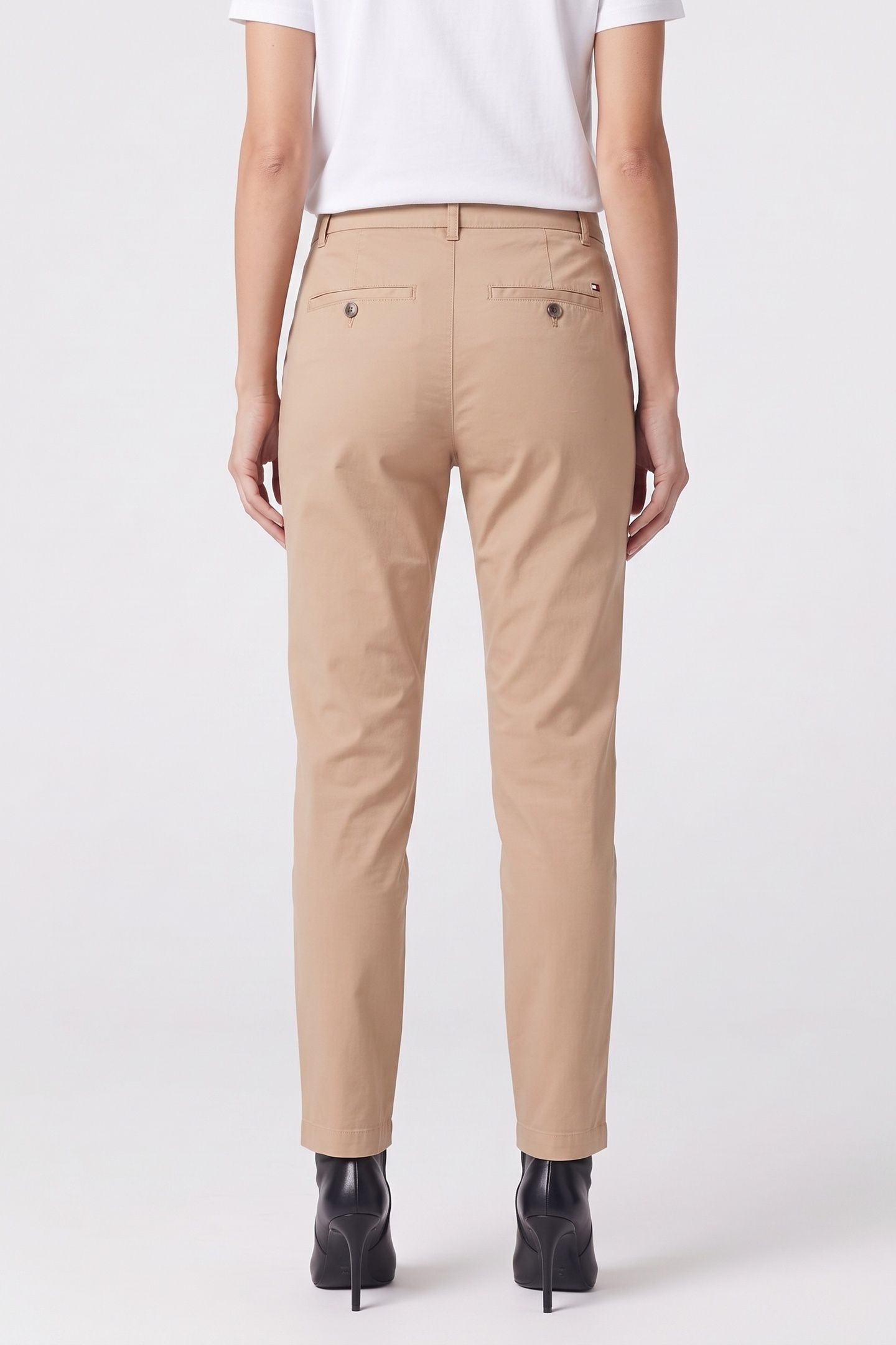 COTTON SLIM STRAIGHT BEIGE 2