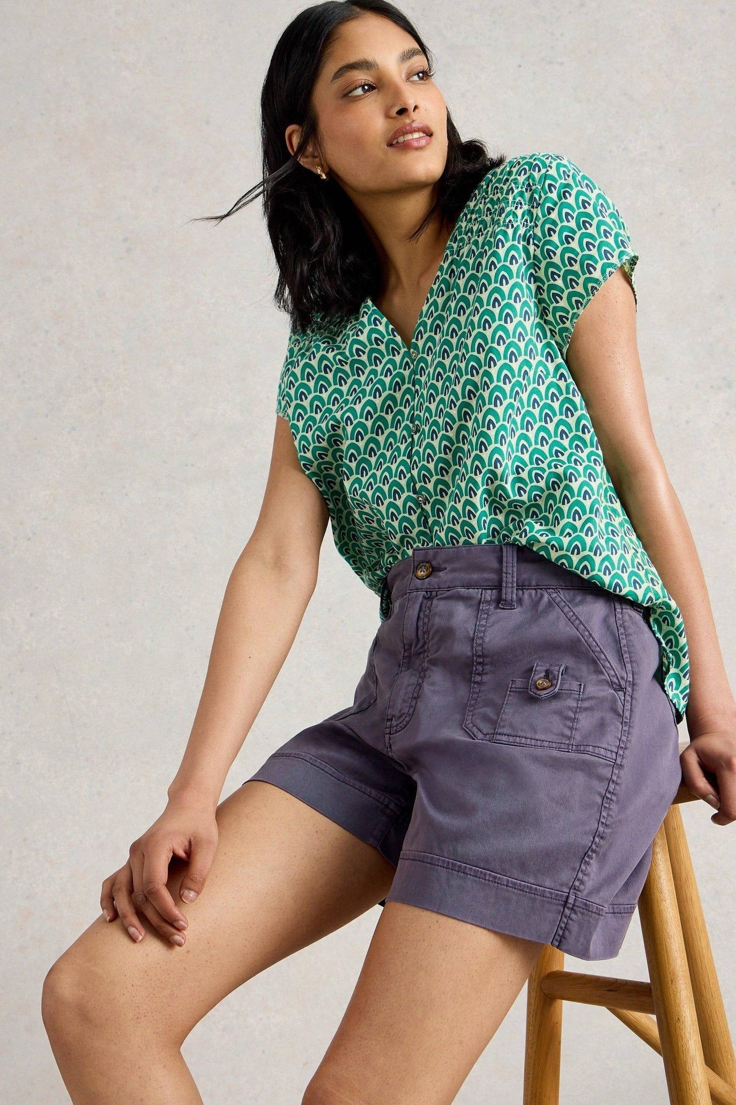 MOLLIE COMBAT SHORT MID PURPLE 7
