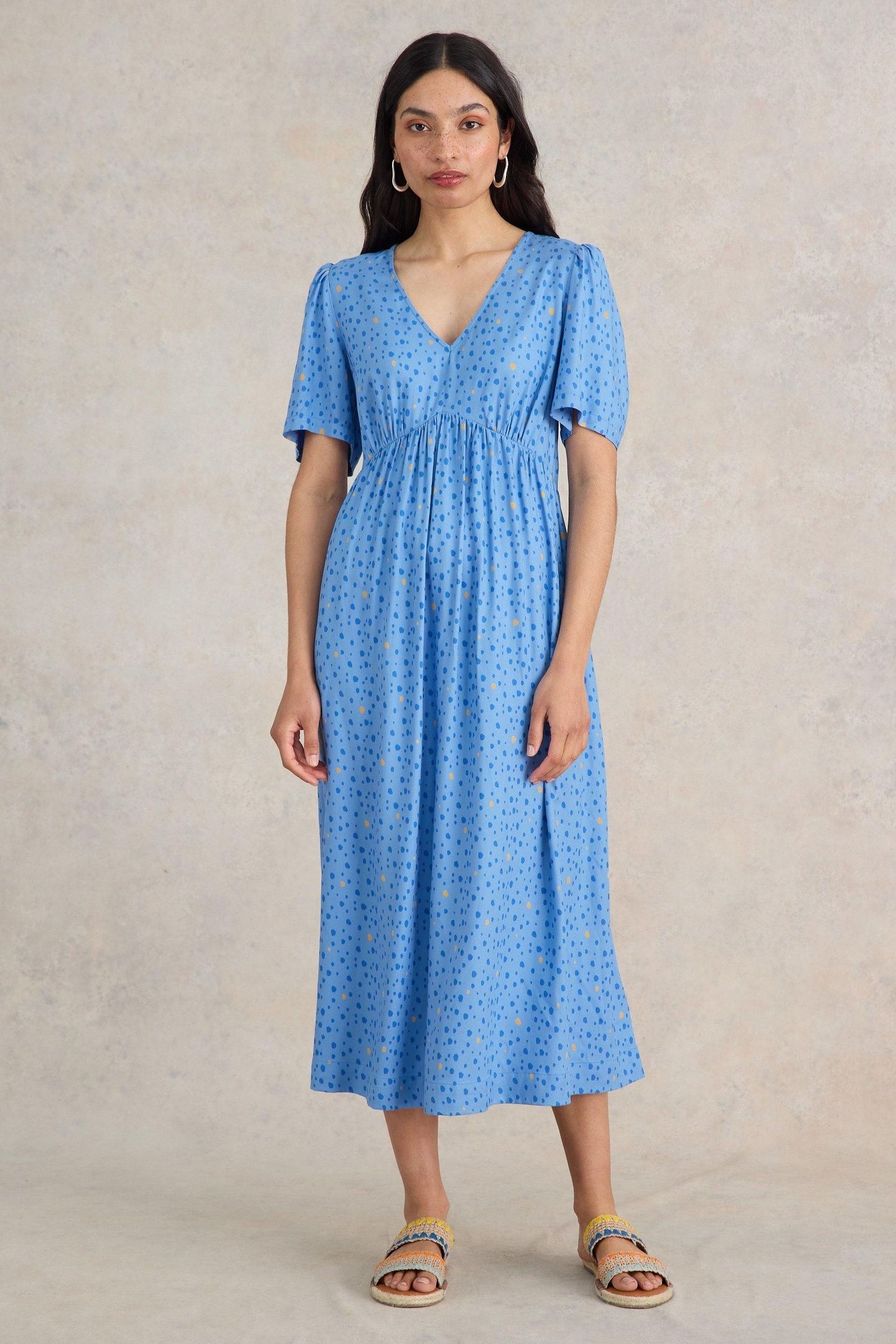 LUCY MIDI DRESS BLUE MULTI 1