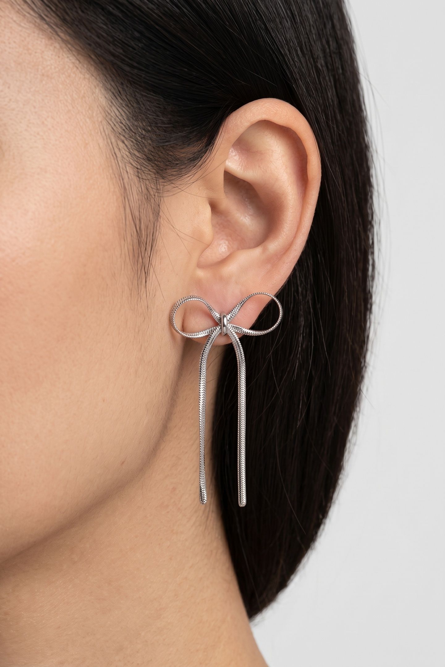 BOW OHRRINGE SILVER 1