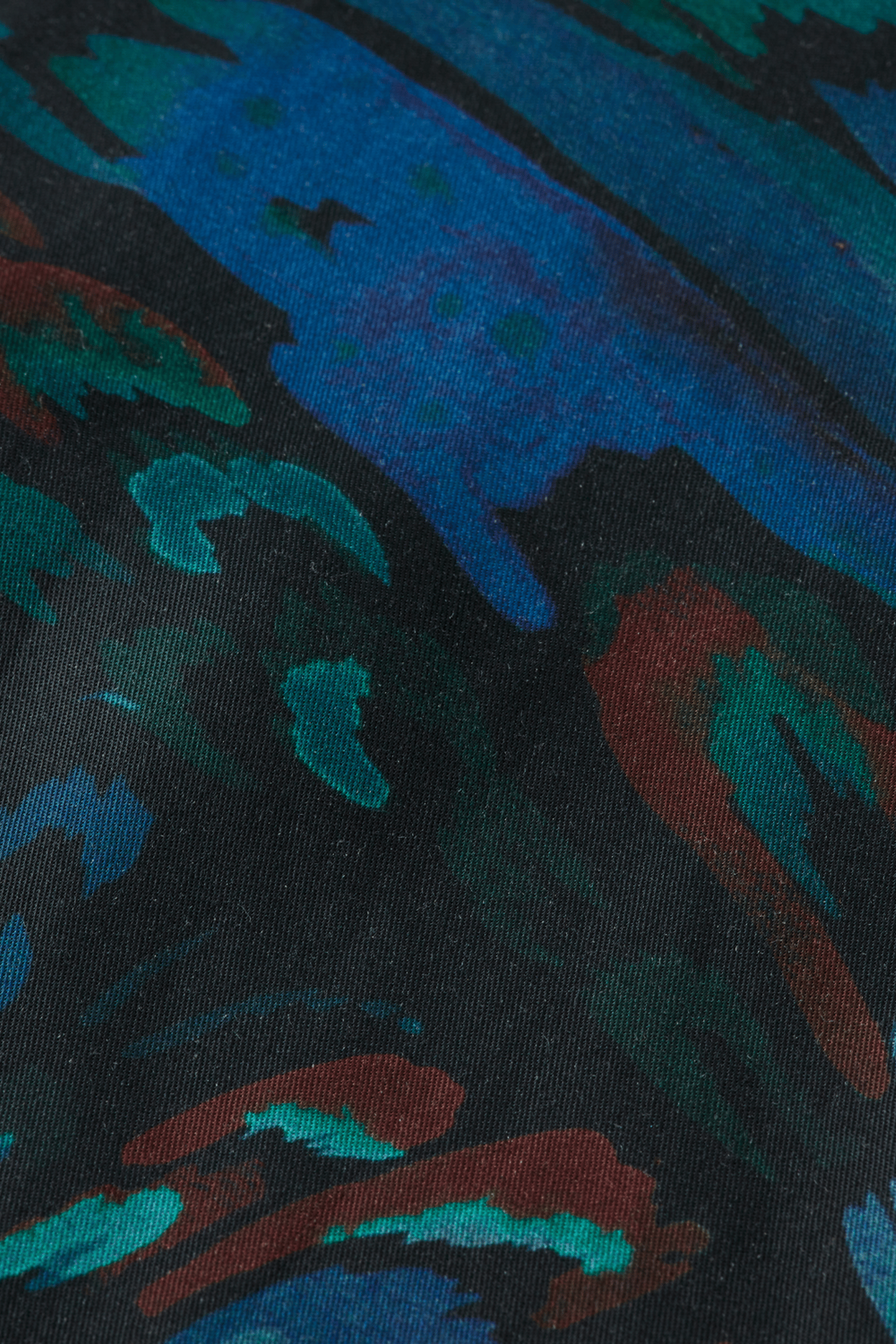 PRINTED RELAXED-FIT SHIRT INK BLUE FEATHERS AOP 5