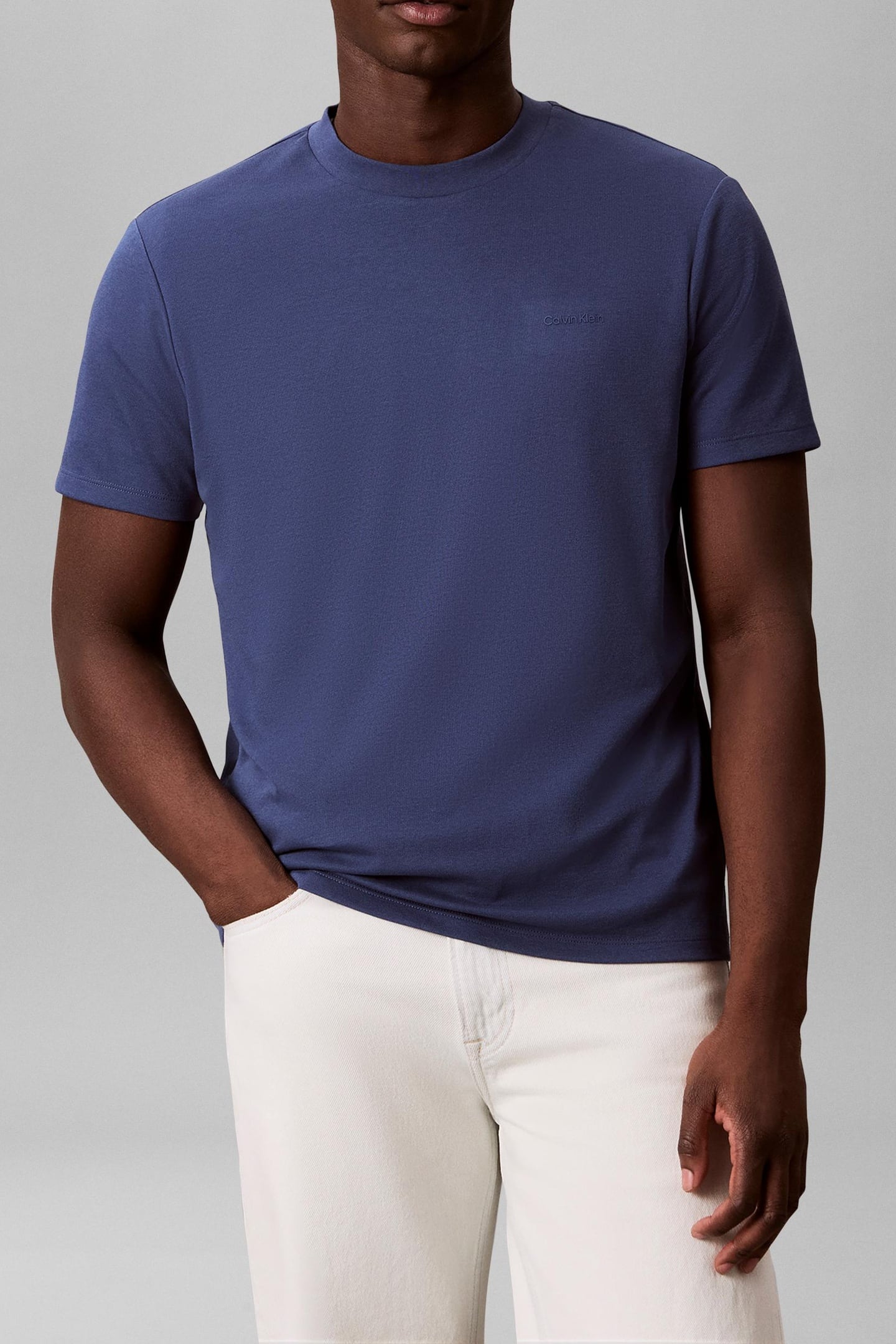 SS TECH INTERLOCK TEE DARK DENIM 1