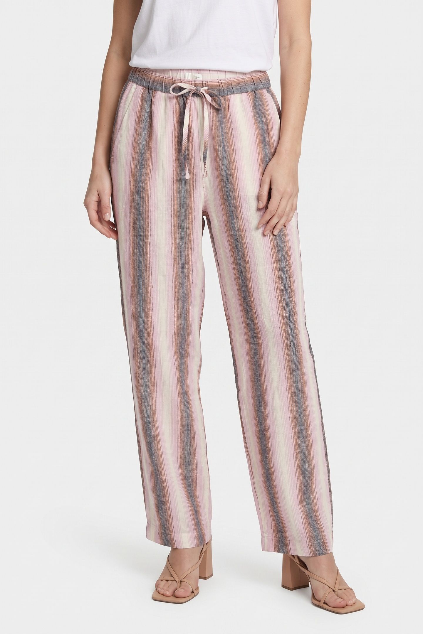 LUDVIG LINEN TROUSERS PINK 1