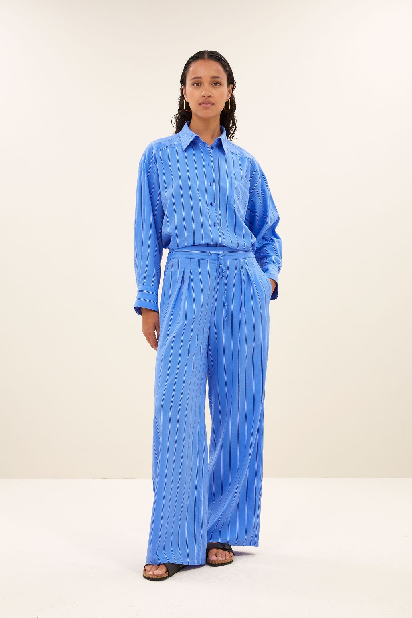 UMA STRIPE PANTS VIVID BLUE STRIPE 3