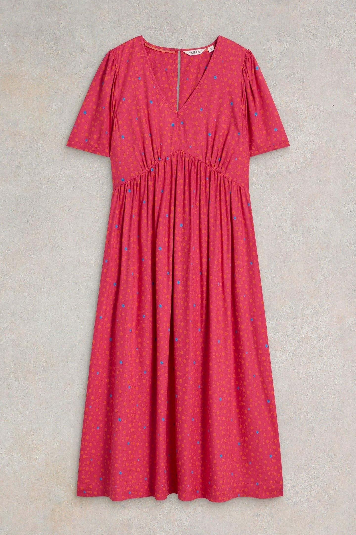 LUCY MIDI DRESS PINK MULTI 5