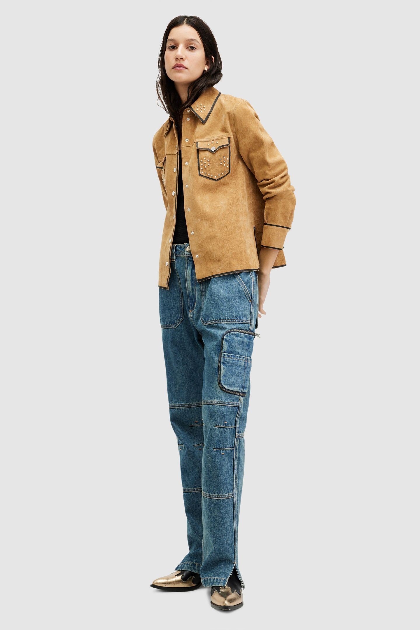 KARLSON LEA SHIRT TAN BROWN 4