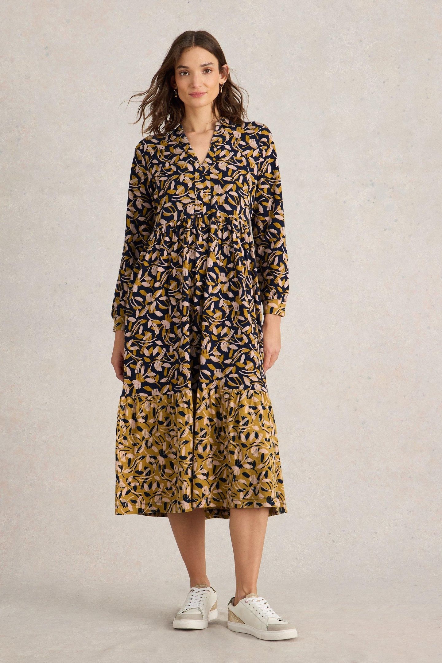AIMEE JERSEY DRESS CHARTREUSE MULTI 1