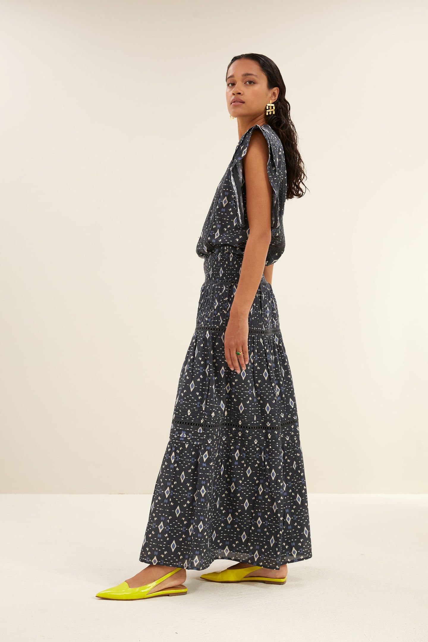 XENA MIDNIGHT IKAT SKIRT MIDNIGHT IKAT 6