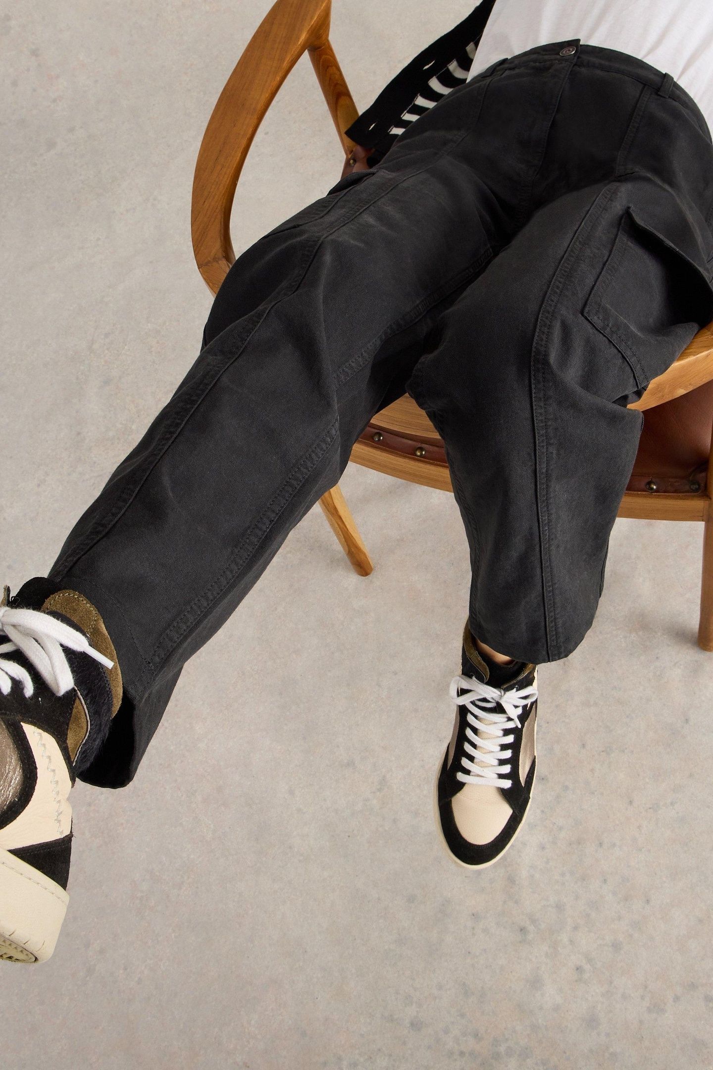 CLOVER CARGO TROUSER PURE BLACK 6