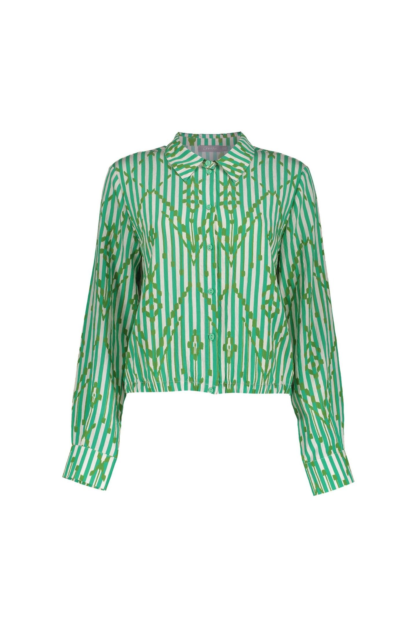 BLOUSE ECRU/GREEN 1