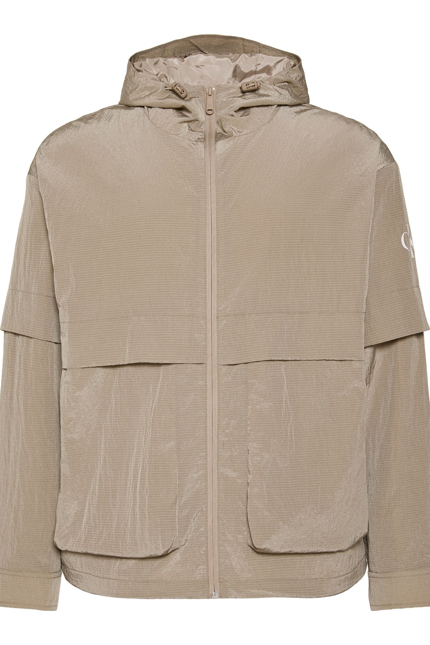 LONG SLEEVE RIPSTOP HOODED FLEECE VINTAGE KHAKI 4