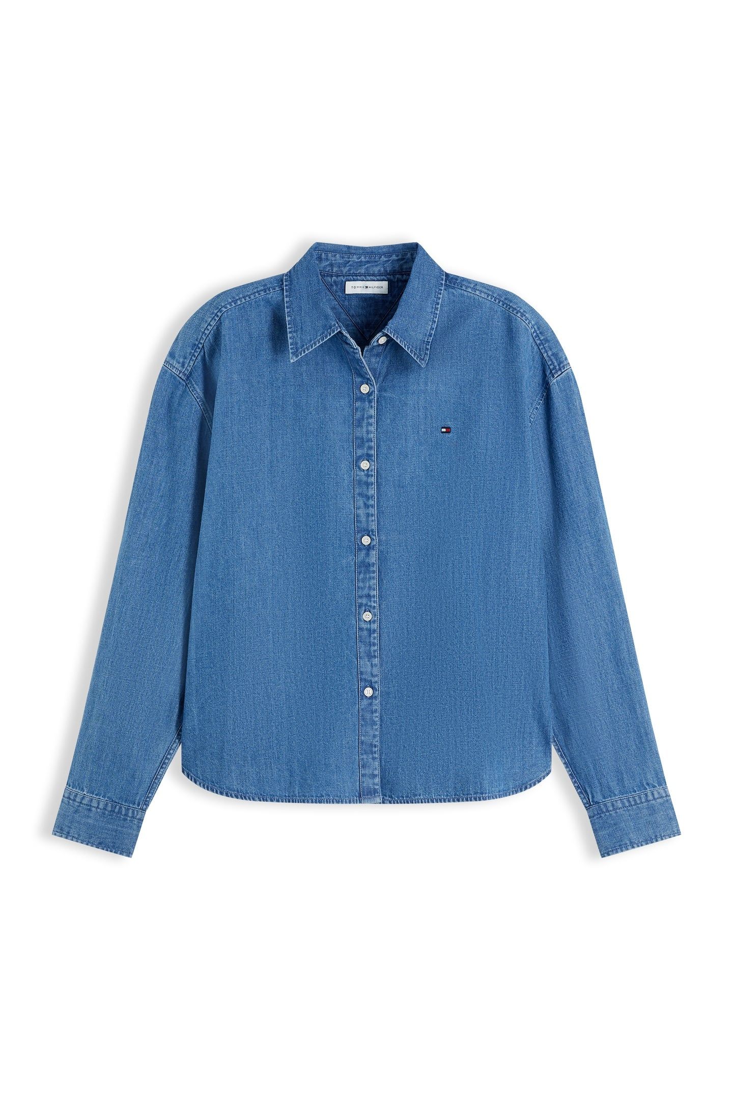 LIGHT DENIM BOXY SHIRT MID BLUE WASH 4