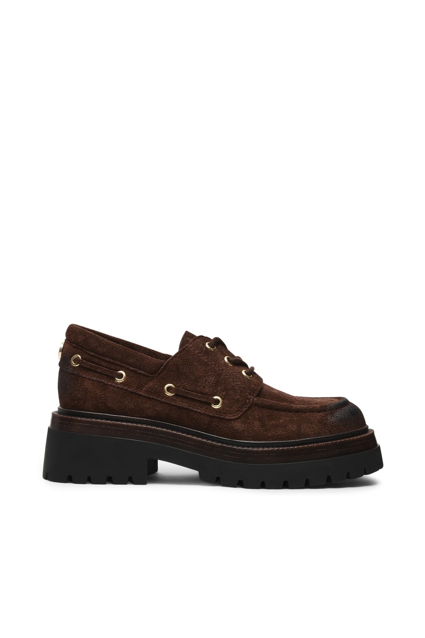 DETROIT FLAT SHOES BROWN SUEDE 1