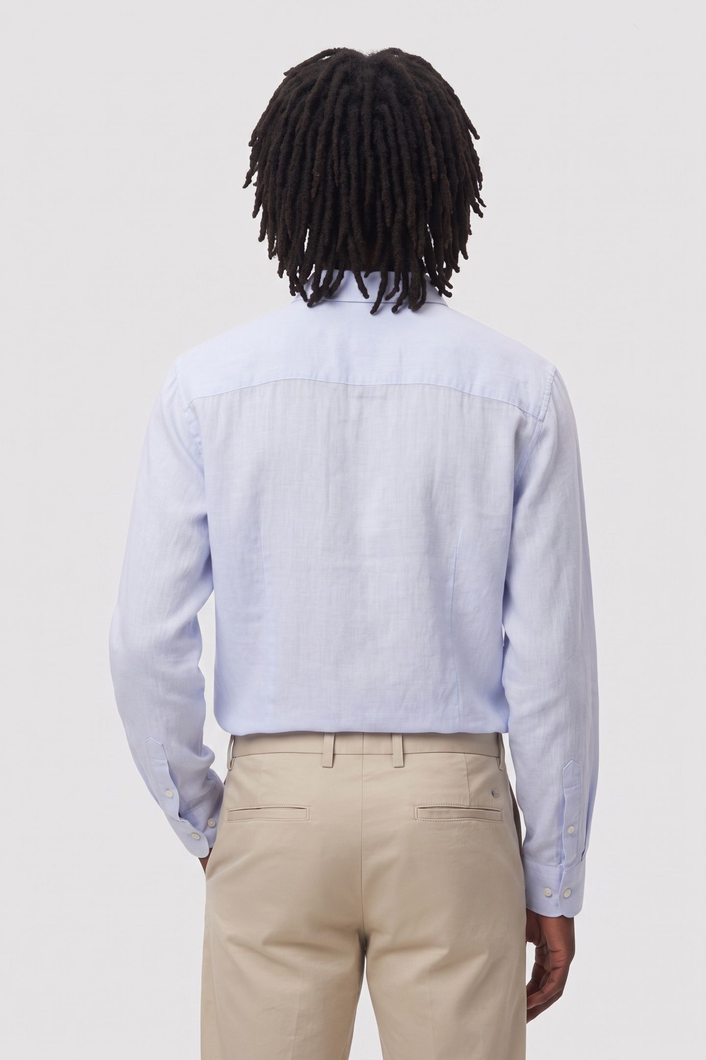 LS SOLID LINEN CLASSIC SHIRT HEAVENLY IRIS 2
