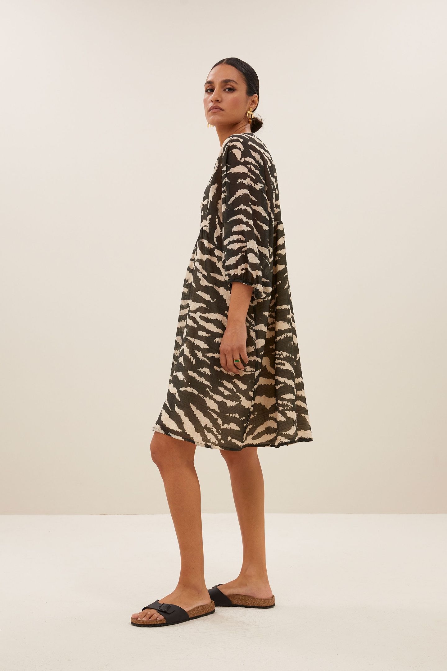 PHILOU ZEBRA DRESS BLACK ZEBRA PRINT 5