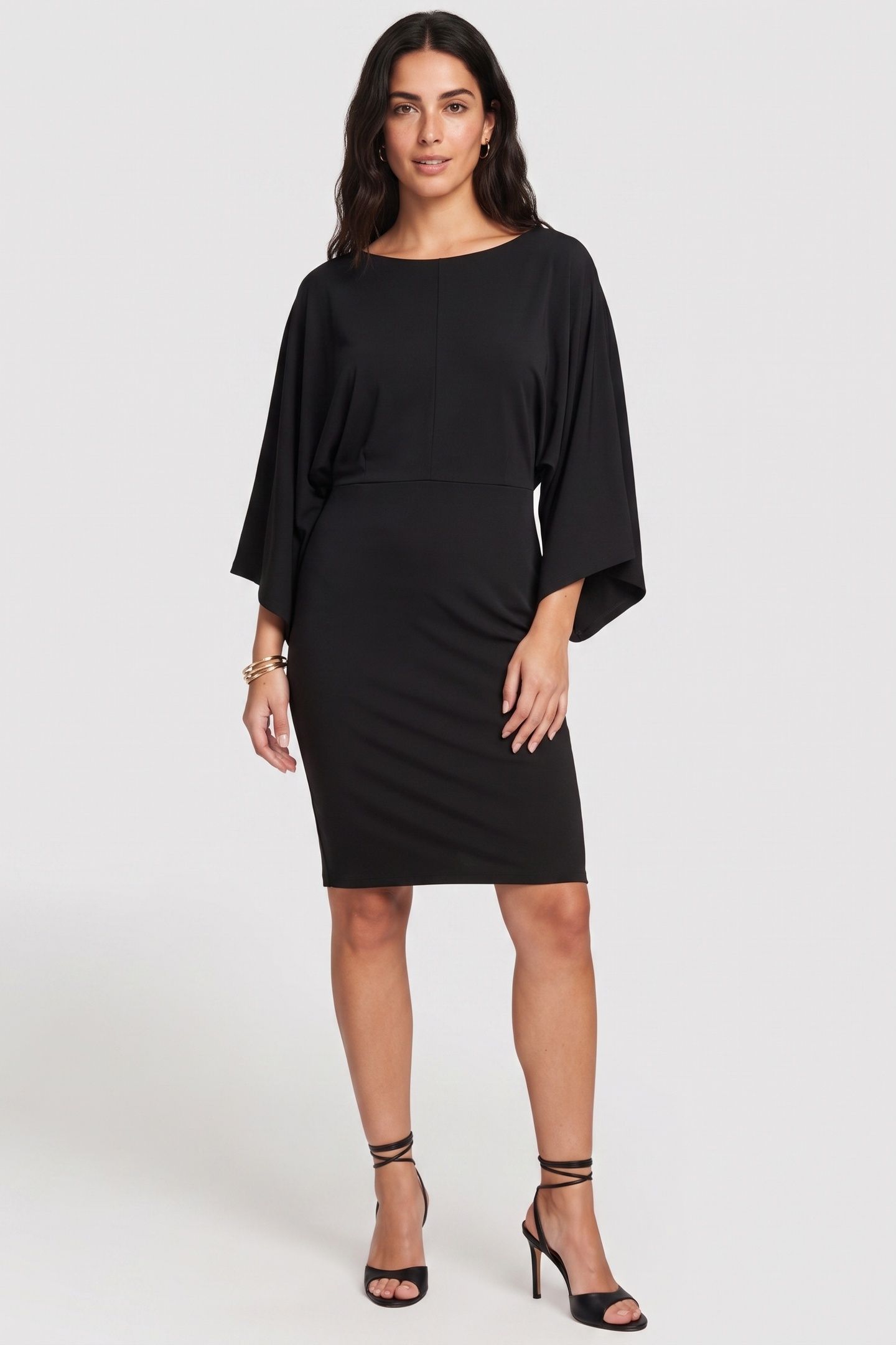 TRINITY POLY INTERLOCK DRESS BLACK 1