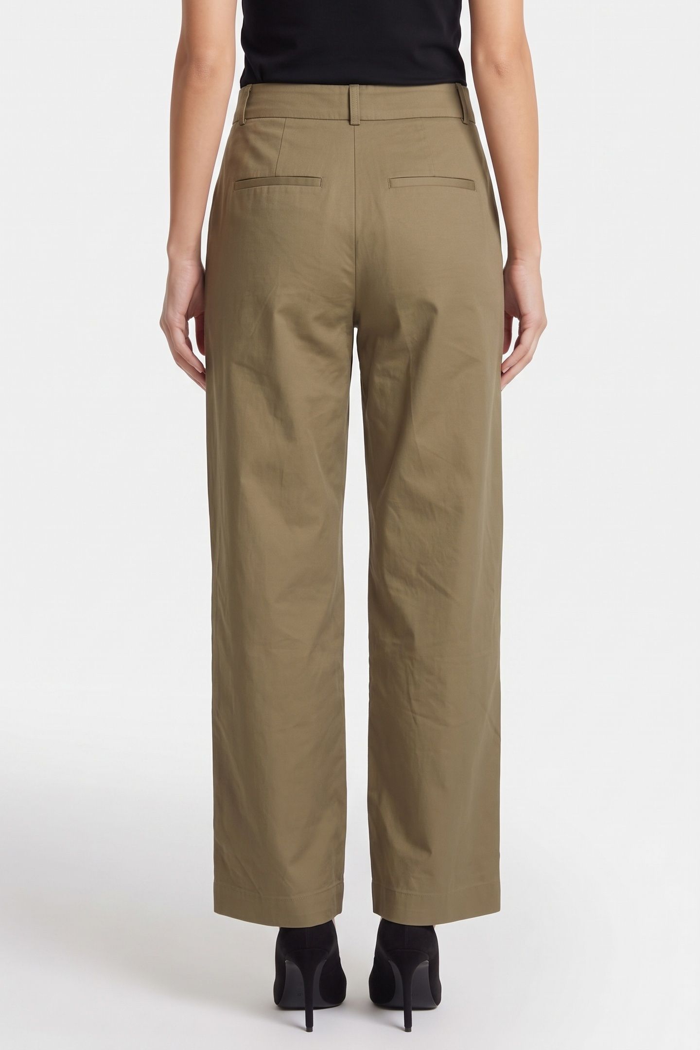 EEVA COTTON TWILL TROUSERS KHAKI 2