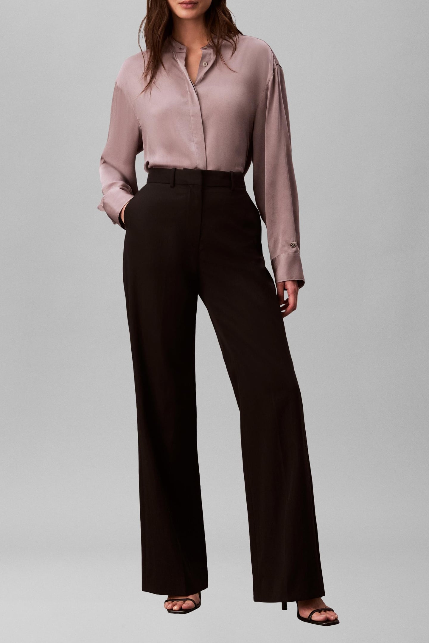 WASHED SATIN RELAXED TOP DUSTED FOX 4