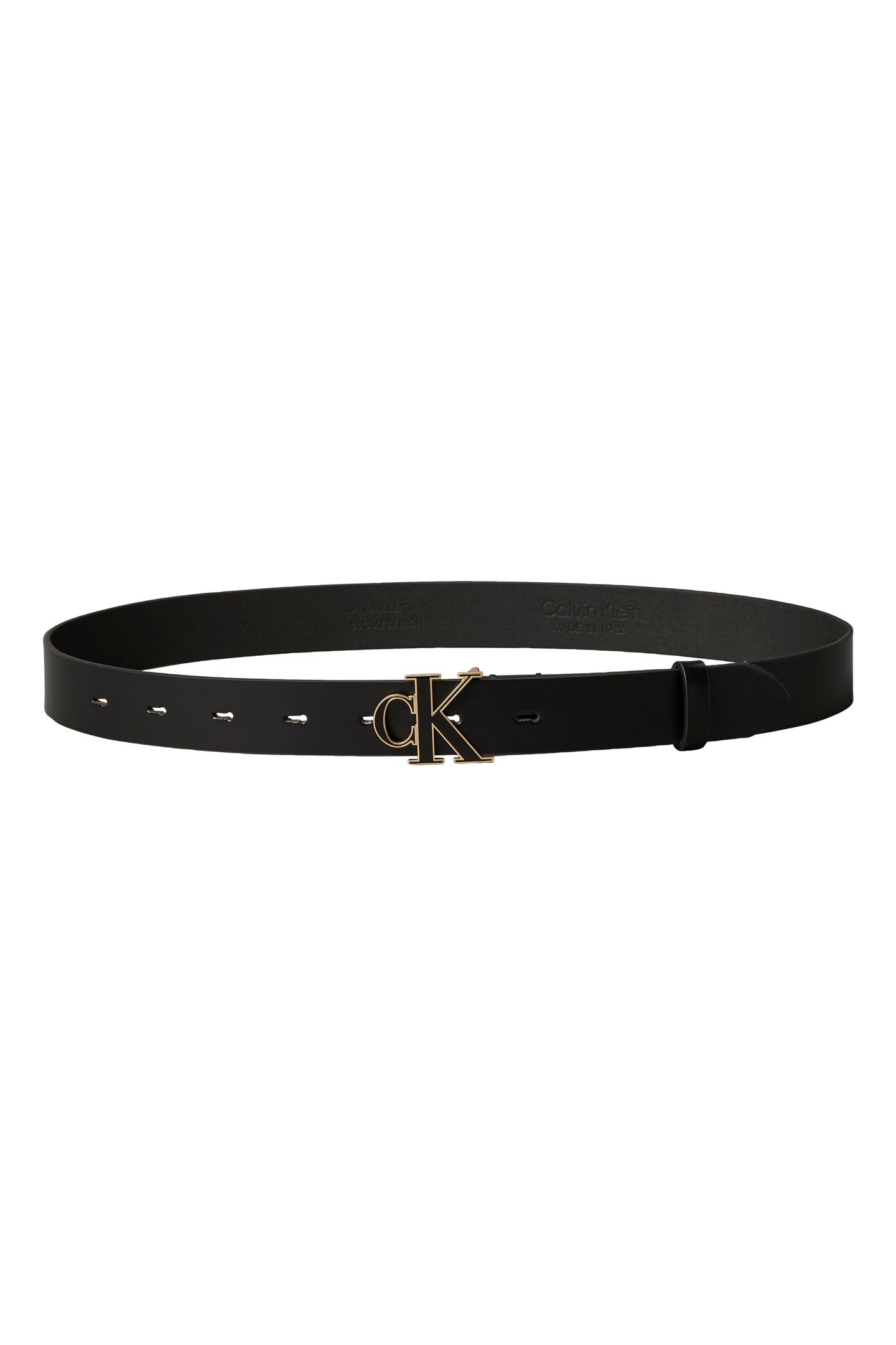 ROUND BUCKLE 30MM BELT BLACK/ANTIQUE LIGHT GOLD 2