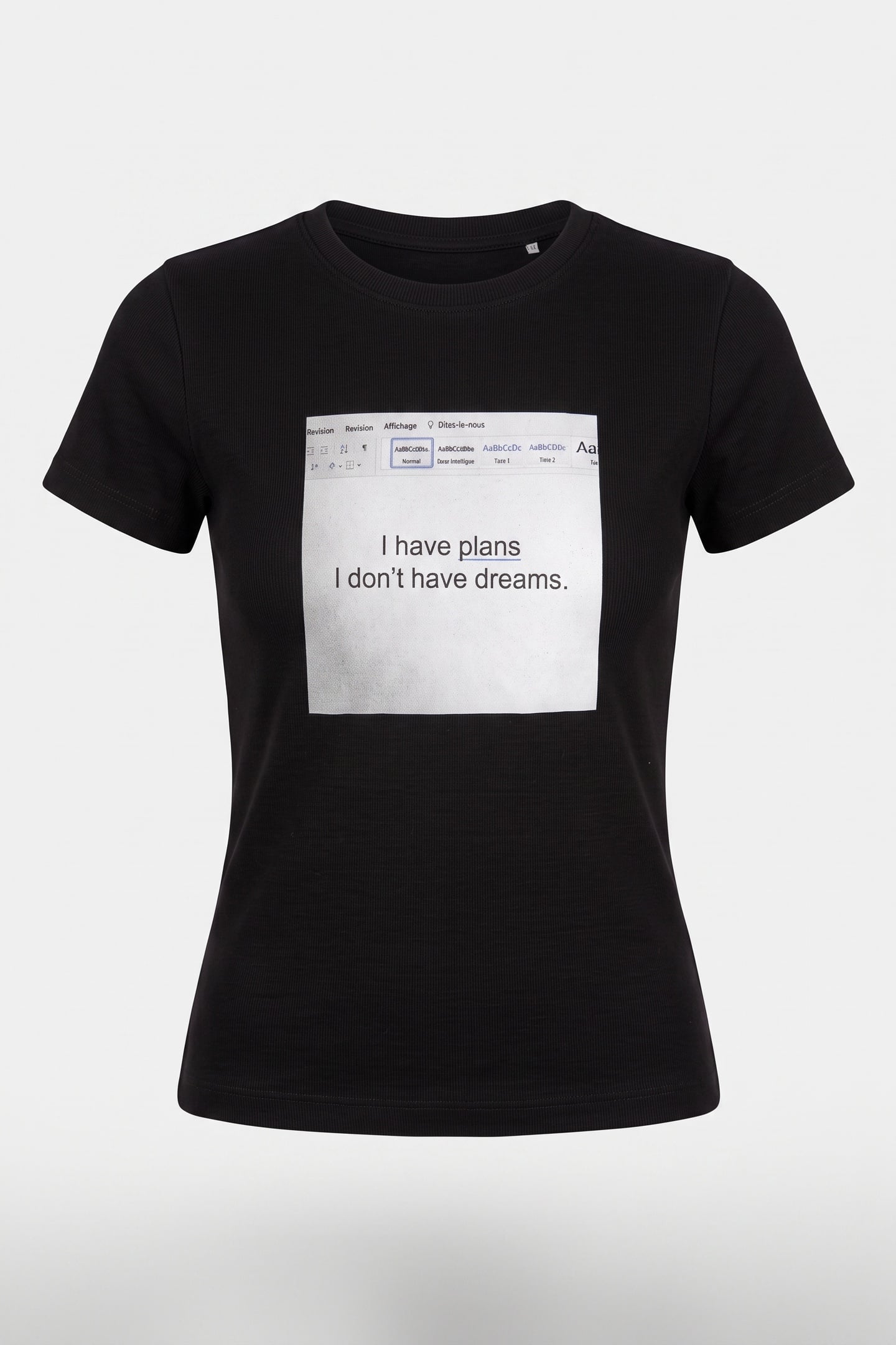 SHORT-SLEEVED T-SHIRT WITH PRINT ON THE FRONT BLACK 3
