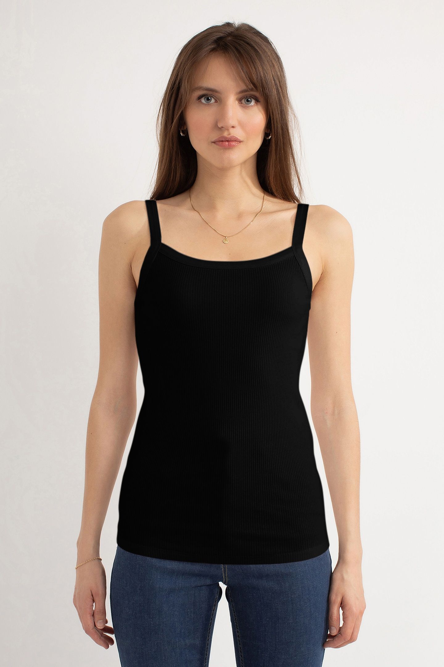 HOLLY TANK TOP RIB BLACK 1