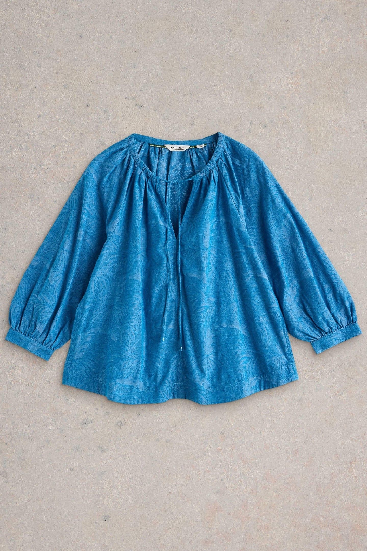 MARLEY JACQUARD TOP CHAMBRAY BLUE 3