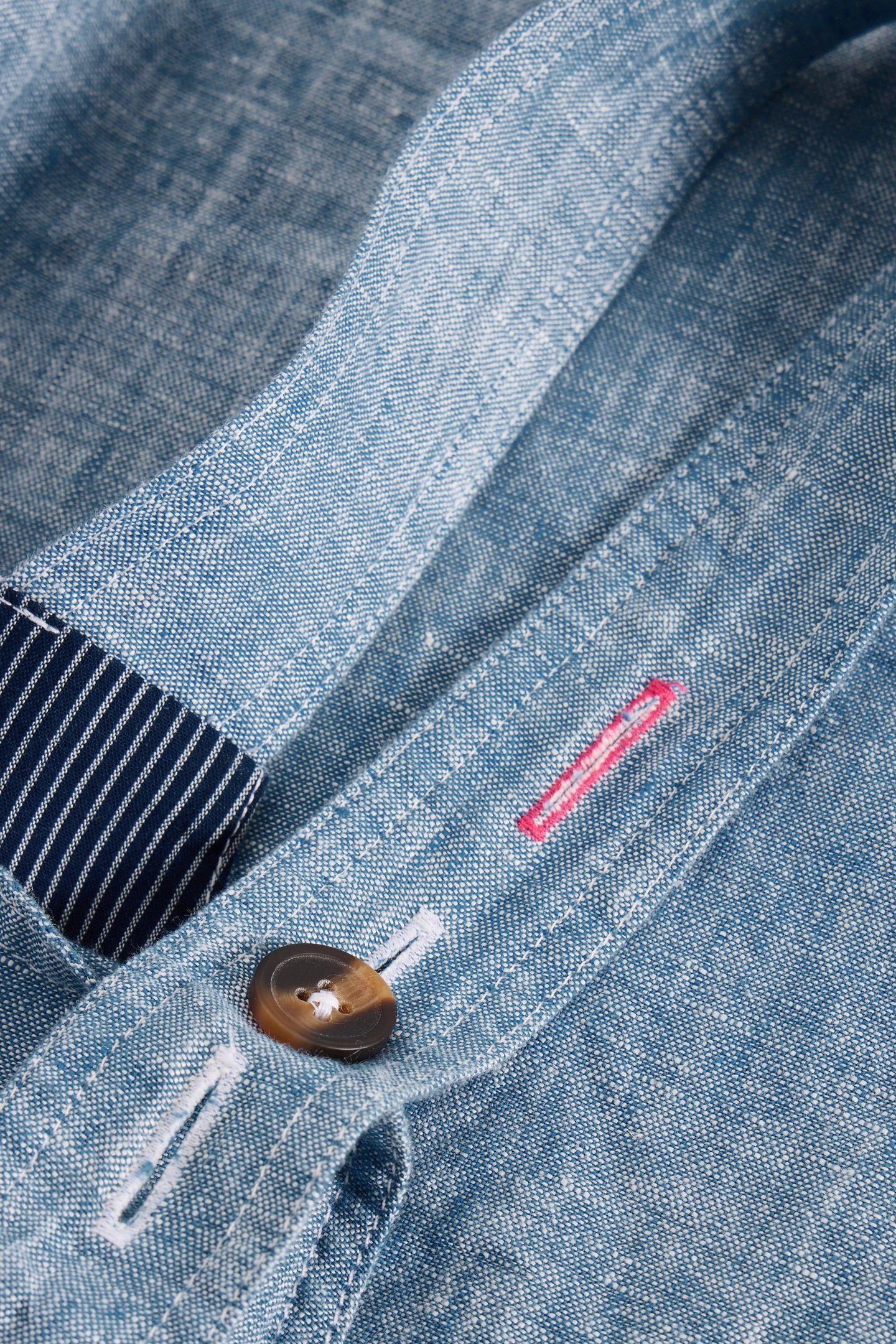 VIVIAN LINEN DUNGAREE CHAMBRAY BLUE 7