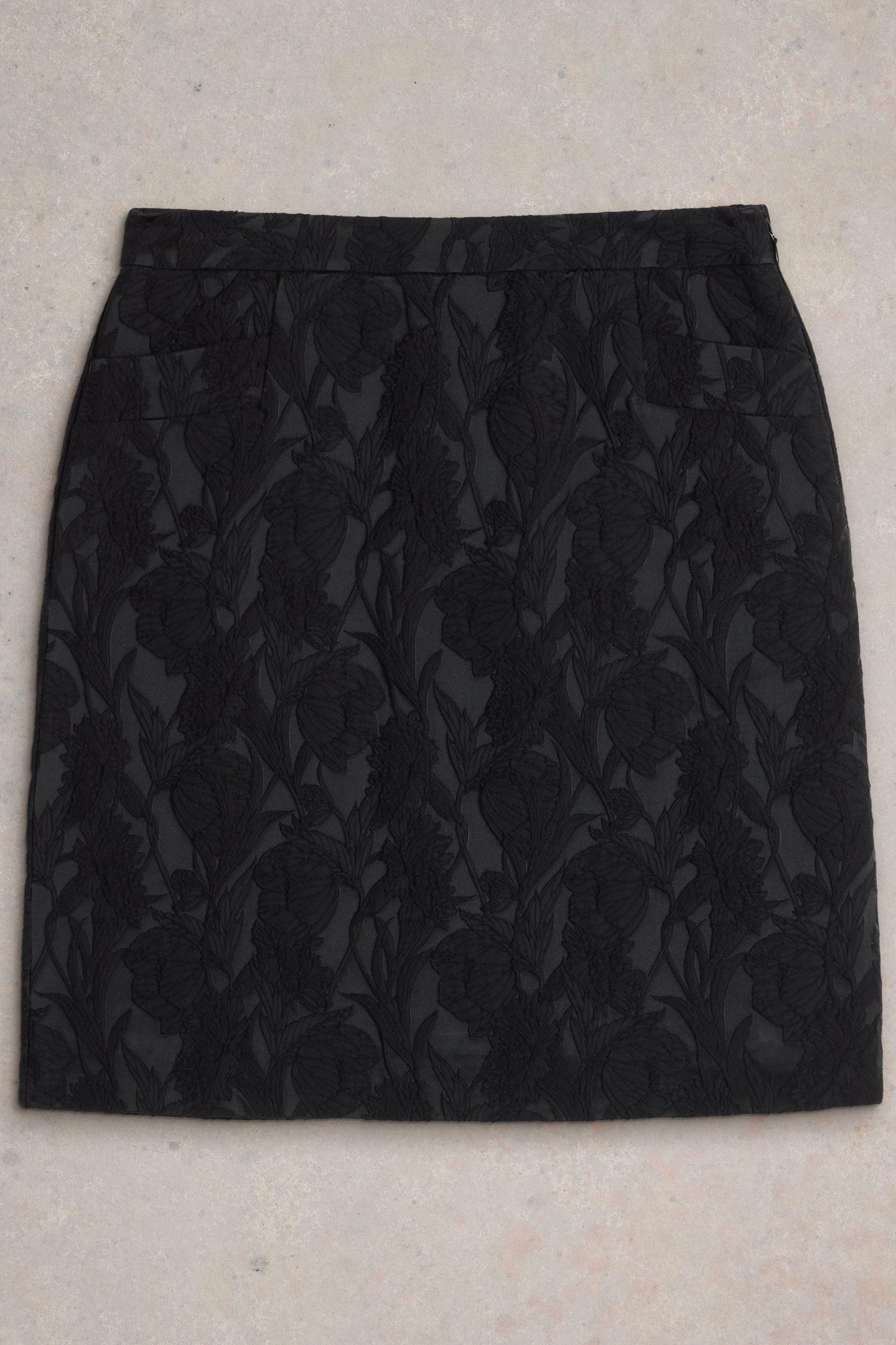 CORAL JACQUARD SKIRT PURE BLACK 4
