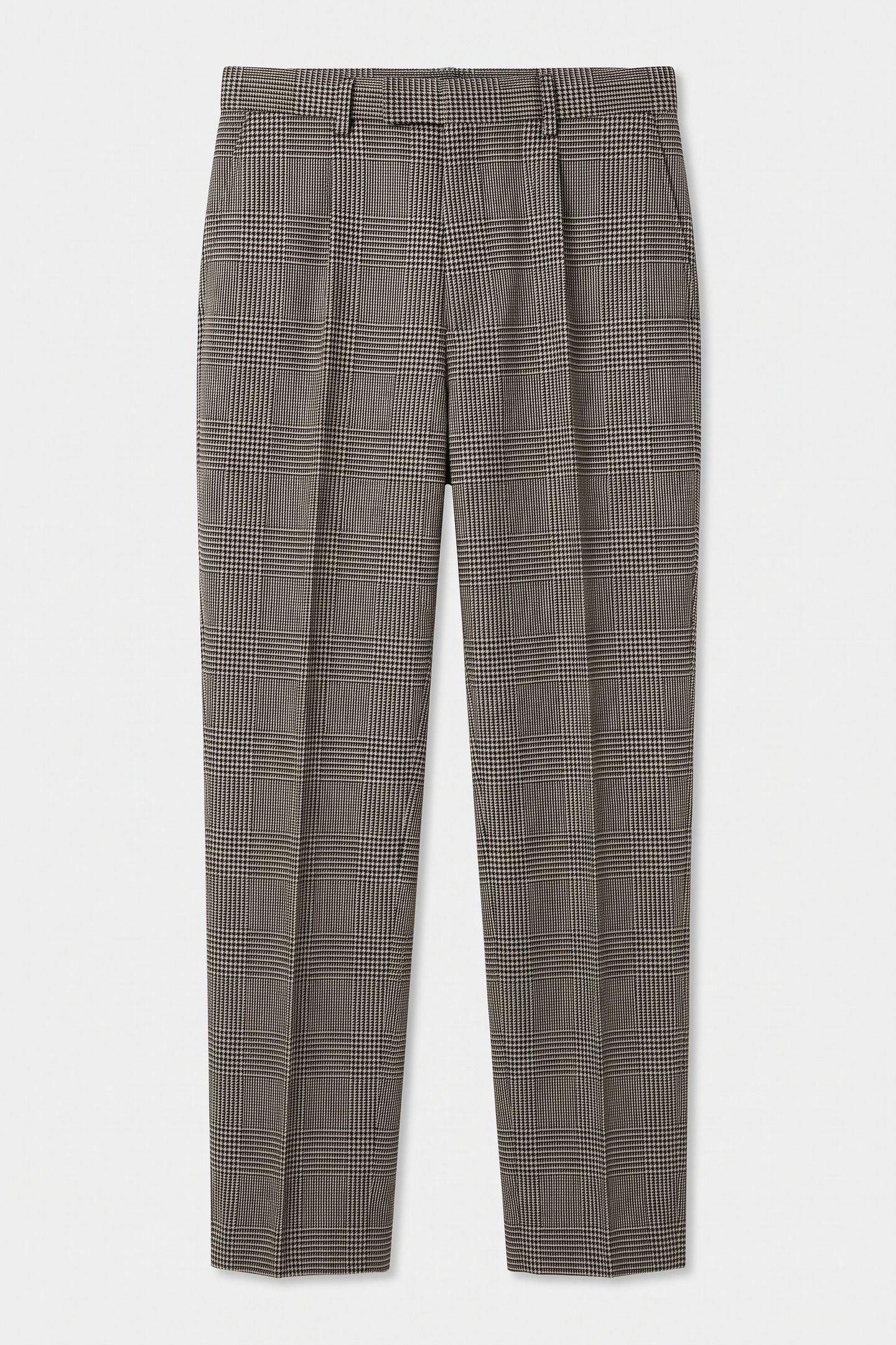 NEW SHAPE SUIT TROUSERS WITH STRAPS BLACK WHITE 3