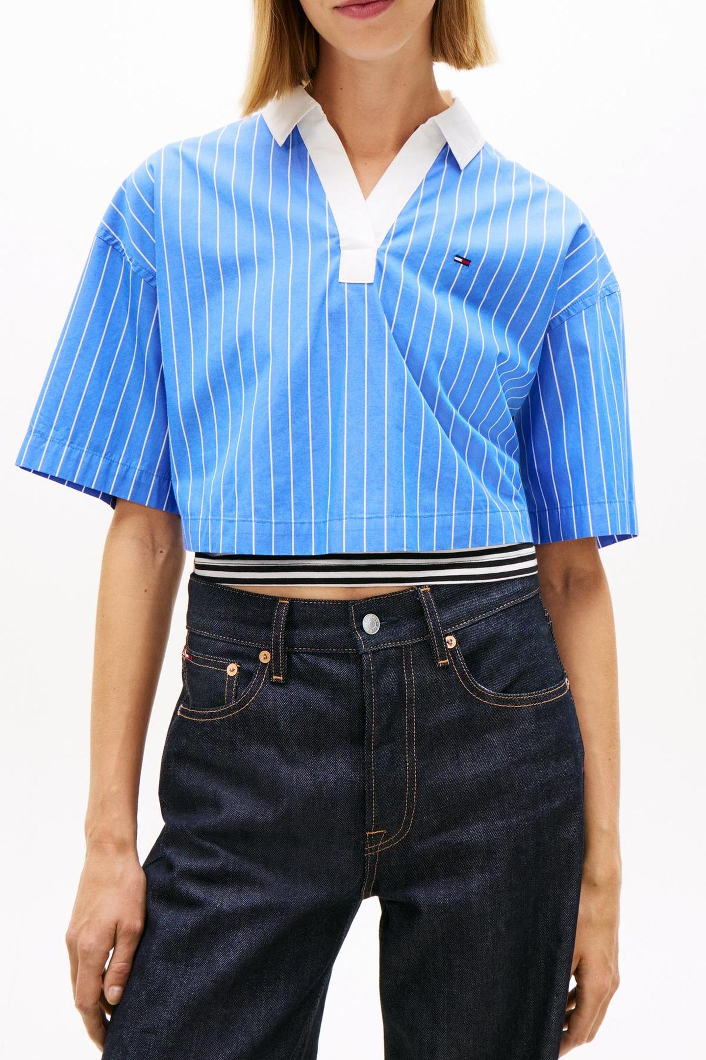 RELAXED POP OVER SHIRT EMPIRE BLUE/STRIPE 3