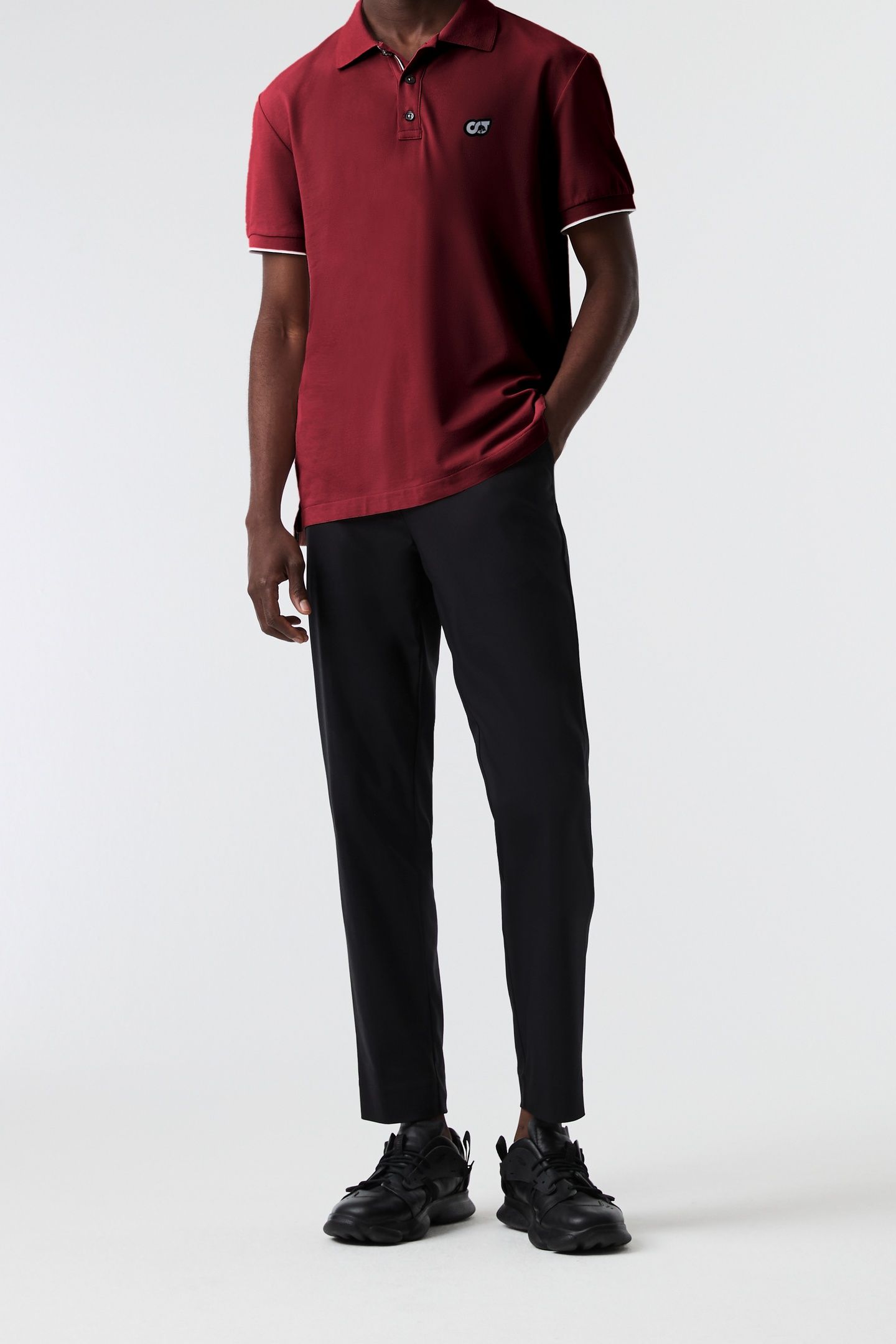 JUNX V2.Y9.01 POLO SHIRT SHORT DARK BERRY 1