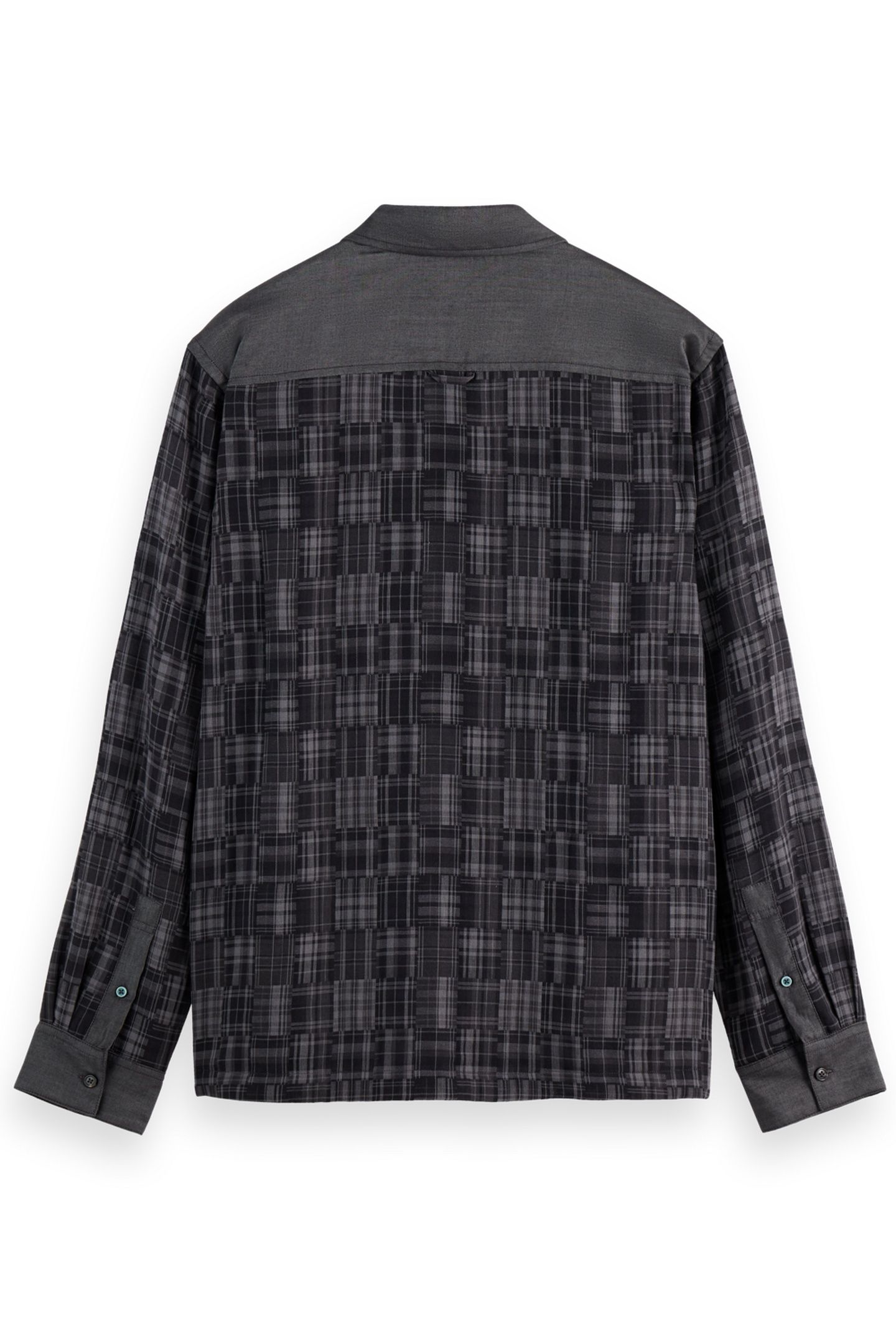 PATCHWORK FLANNEL RELAXED-FIT SHIRT METEORITE PATCHWORK CHEC 4
