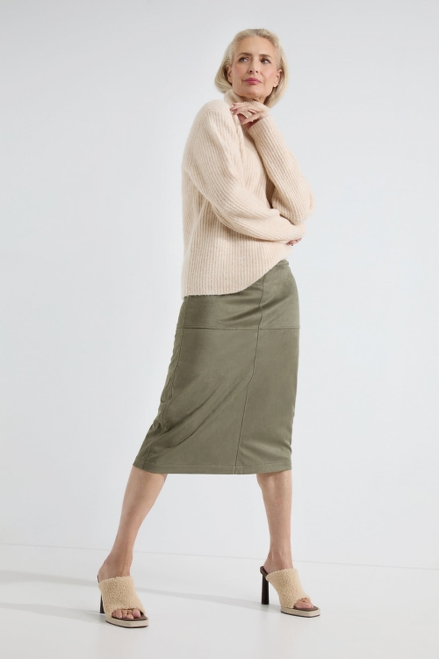 AMBER SKIRT PESTO 1