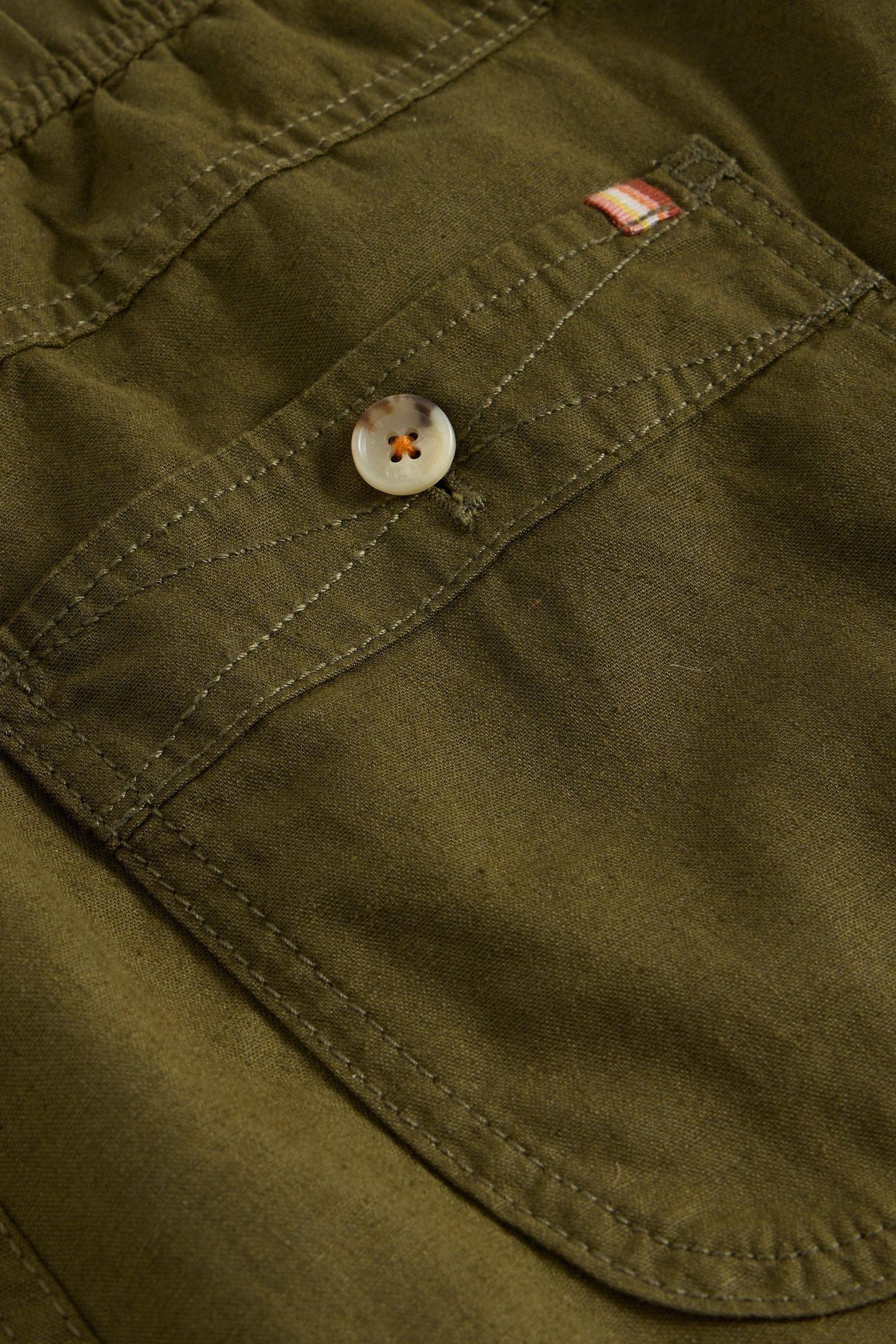 DRAWSTRING LINEN BLEND TROUSER KHAKI GREEN 4