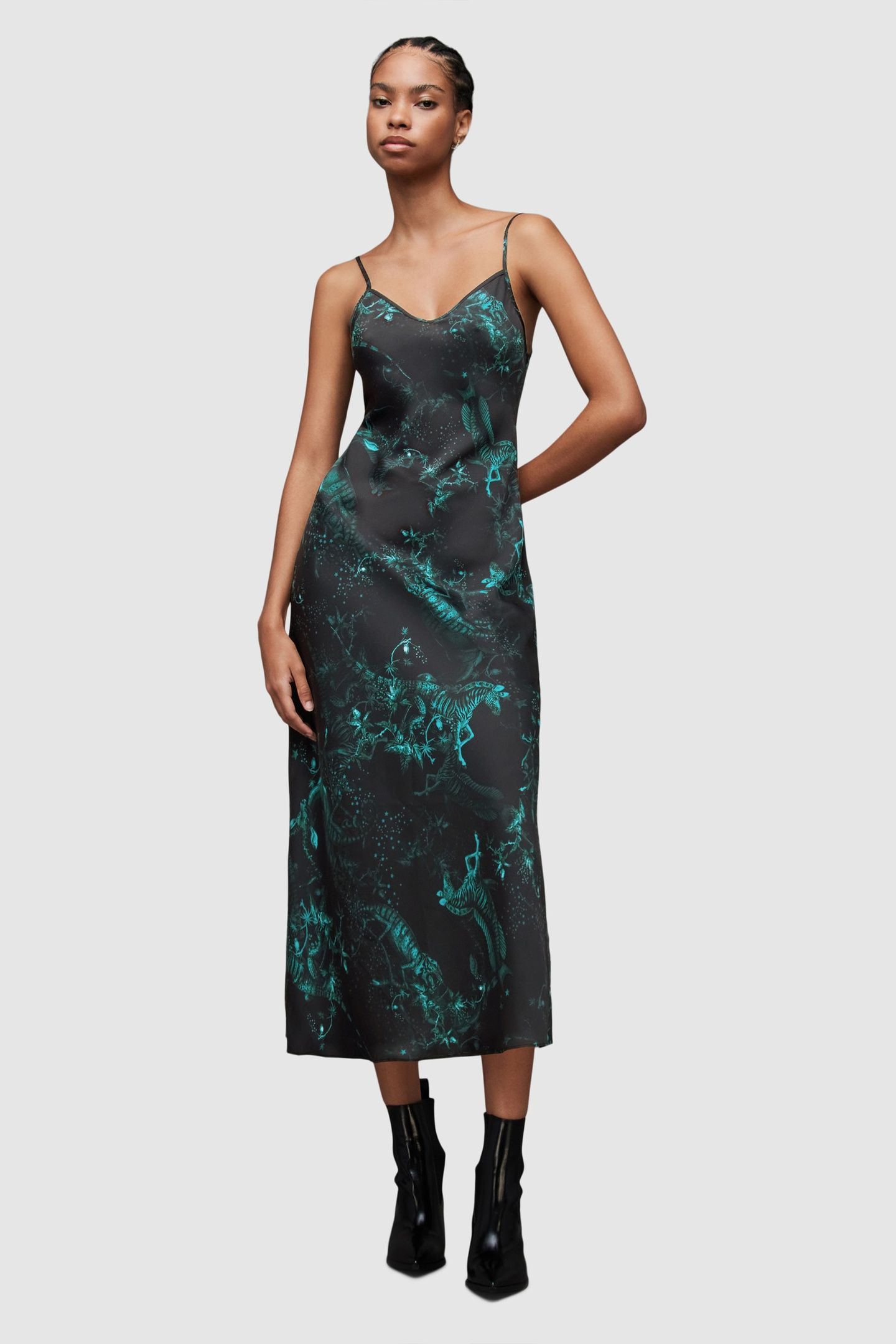MELODY ZIG DRESS JEWEL GREEN 2