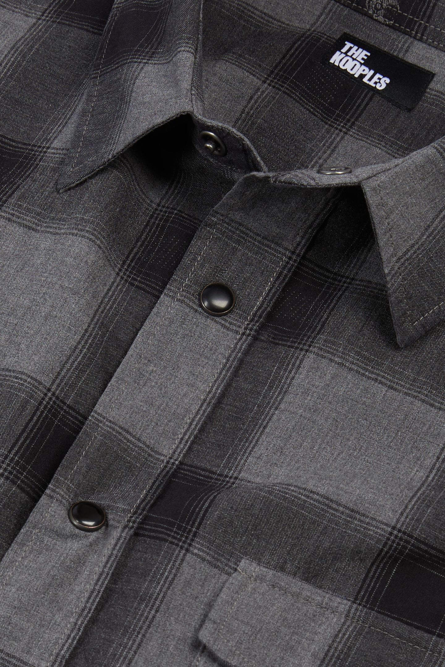 LONG-SLEEVED CHECKED SHIRT BLACK GREY 5