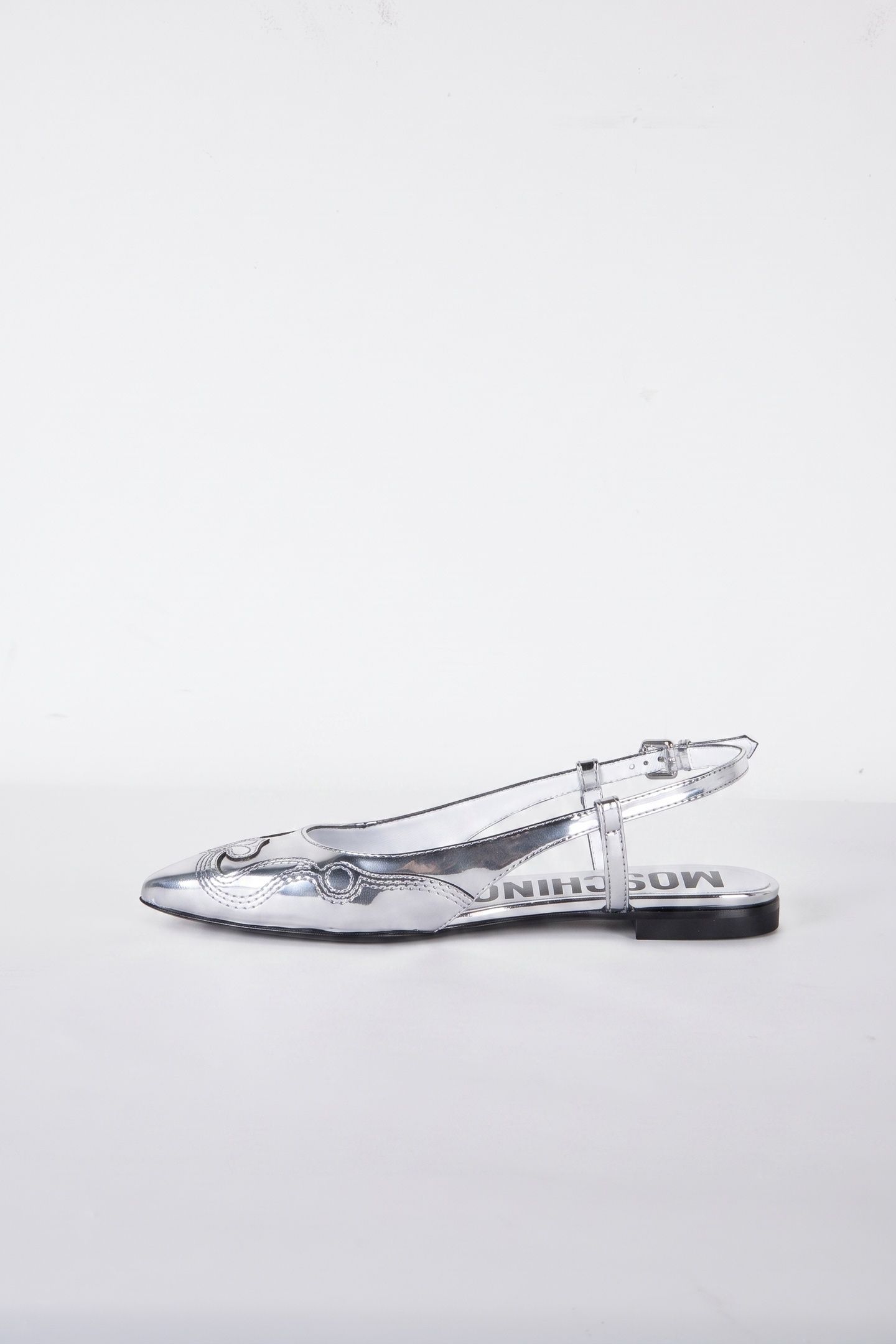 GOATSKIN BALLERINA SILVER 2