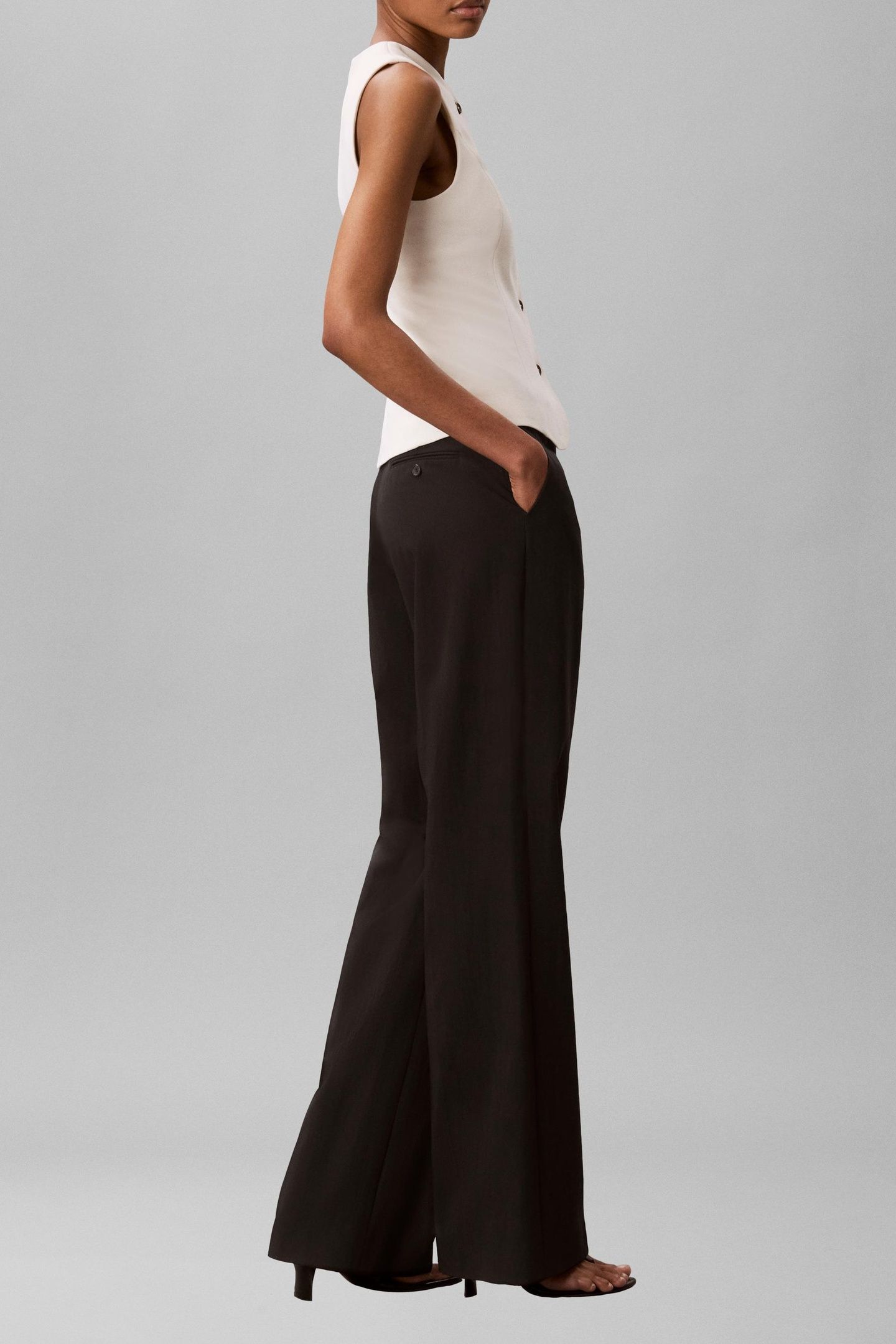 STRETCH CREPE VEST TOFU 3
